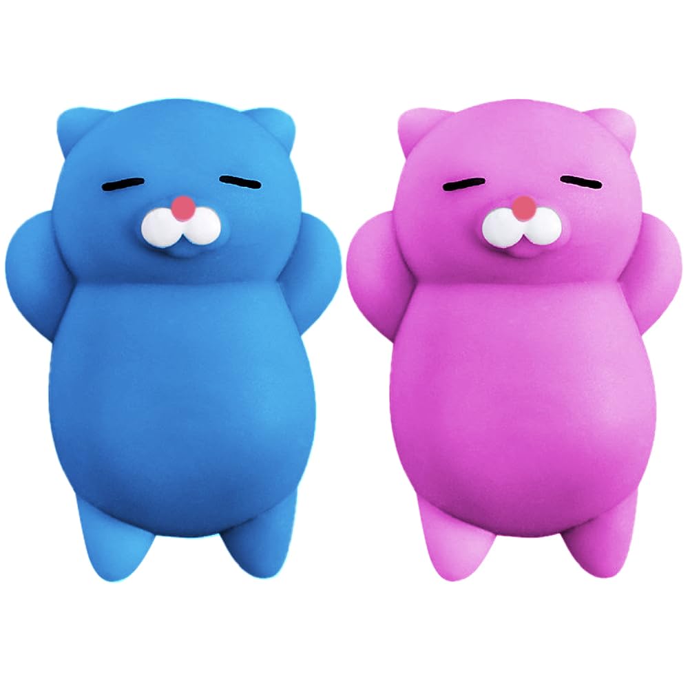 Nutty Toys Squishy Cat Set – 2-Inch Soft Silicone Kawaii Kitties for Focus & Stress Relief | Gift Idea