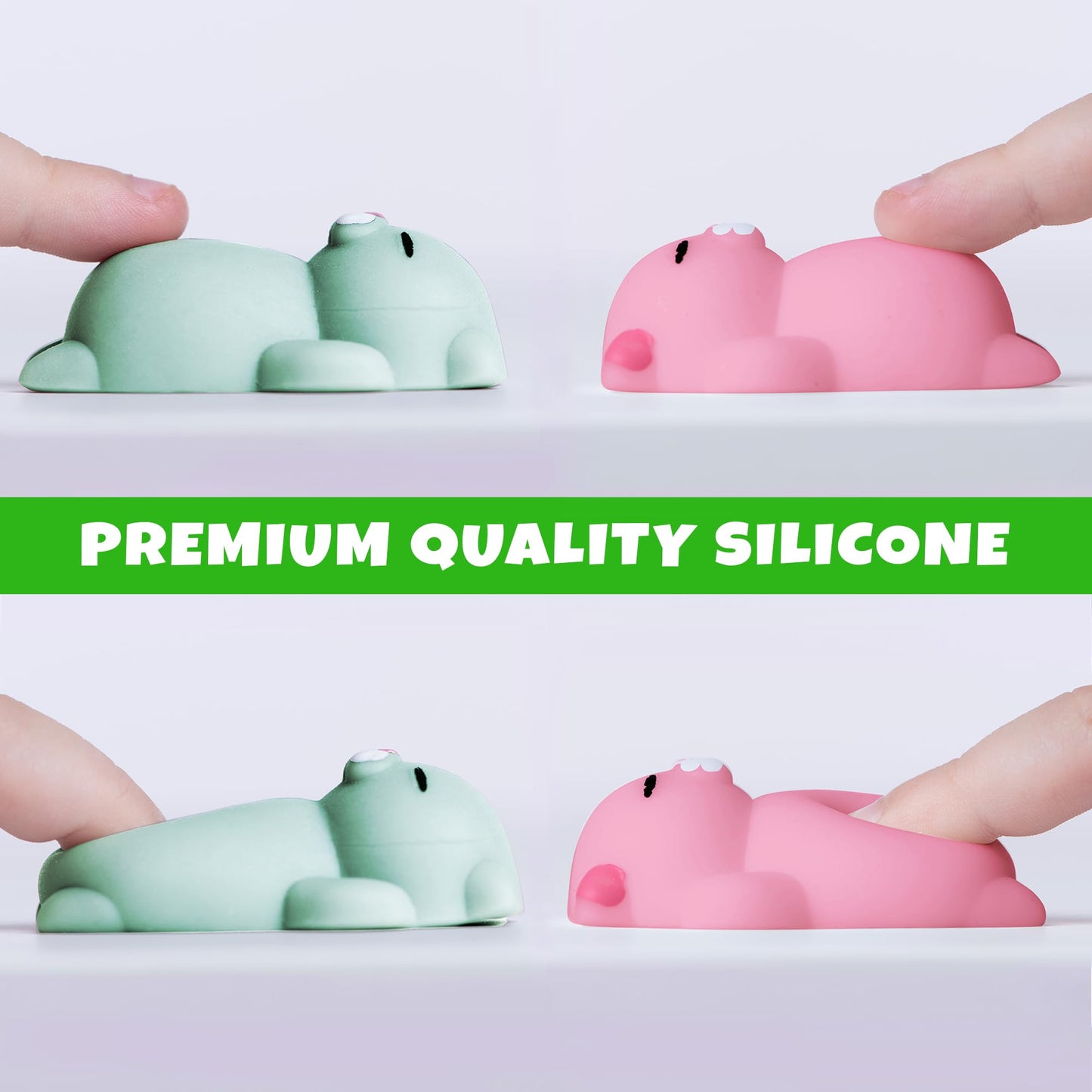 Nutty Toys Squishy Cat Set — 2in Soft Silicone Kittens for Focus & Calm