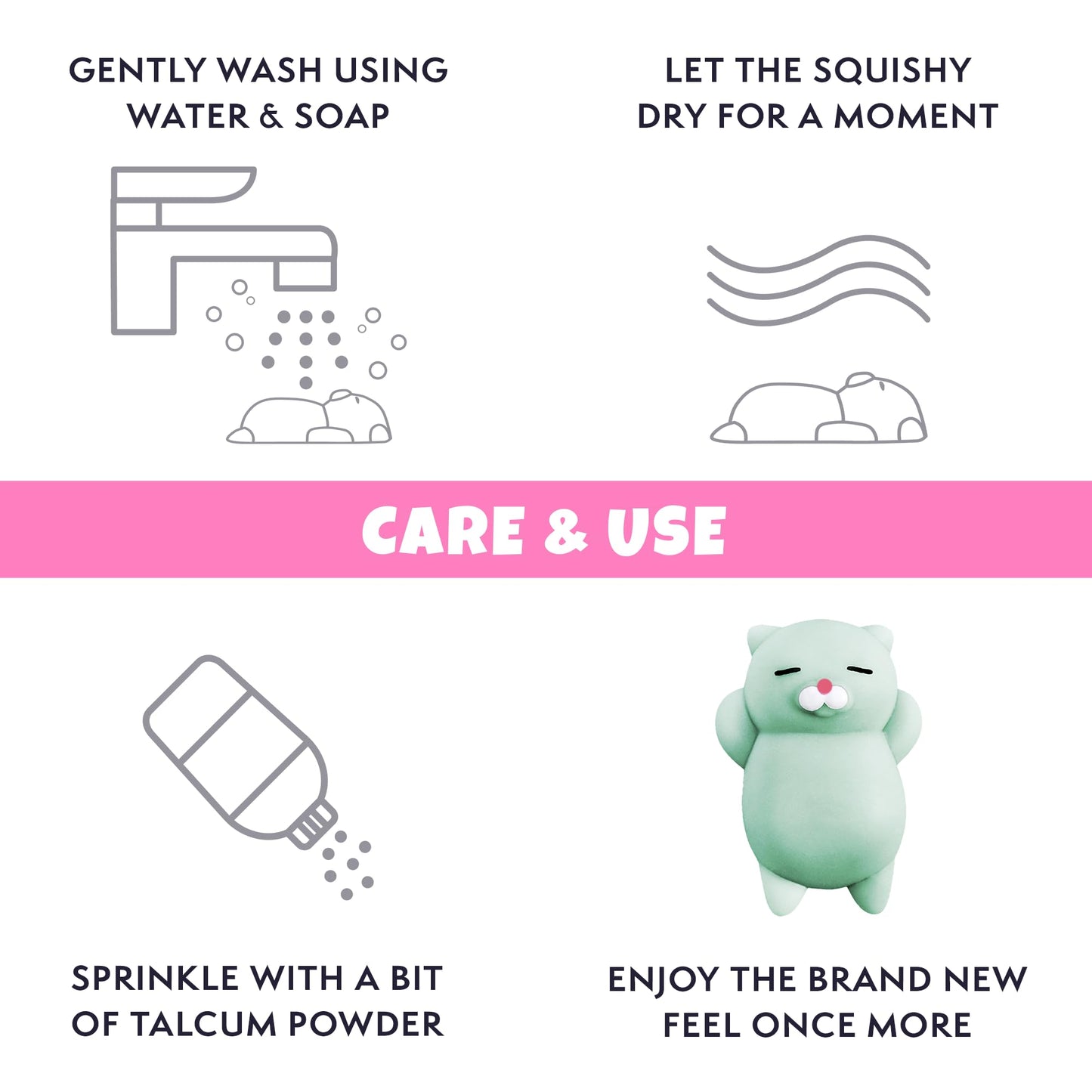 Nutty Toys Squishy Cat Set — 2in Soft Silicone Kittens for Focus & Calm
