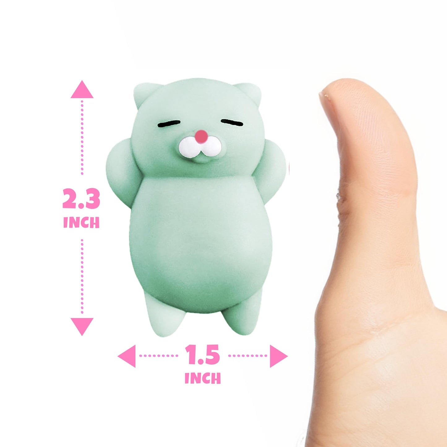 Nutty Toys Squishy Cat Set — 2in Soft Silicone Kittens for Focus & Calm