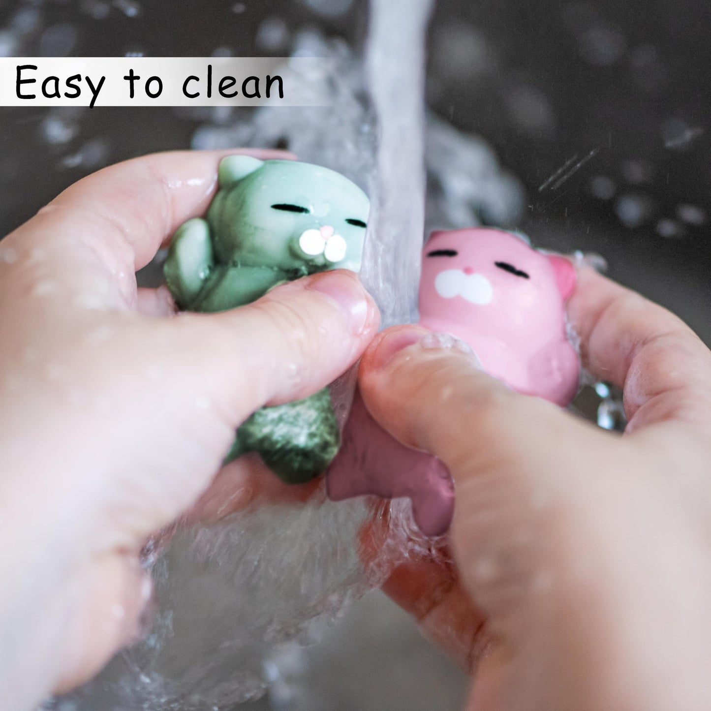Nutty Toys Squishy Cat Set — 2in Soft Silicone Kittens for Focus & Calm