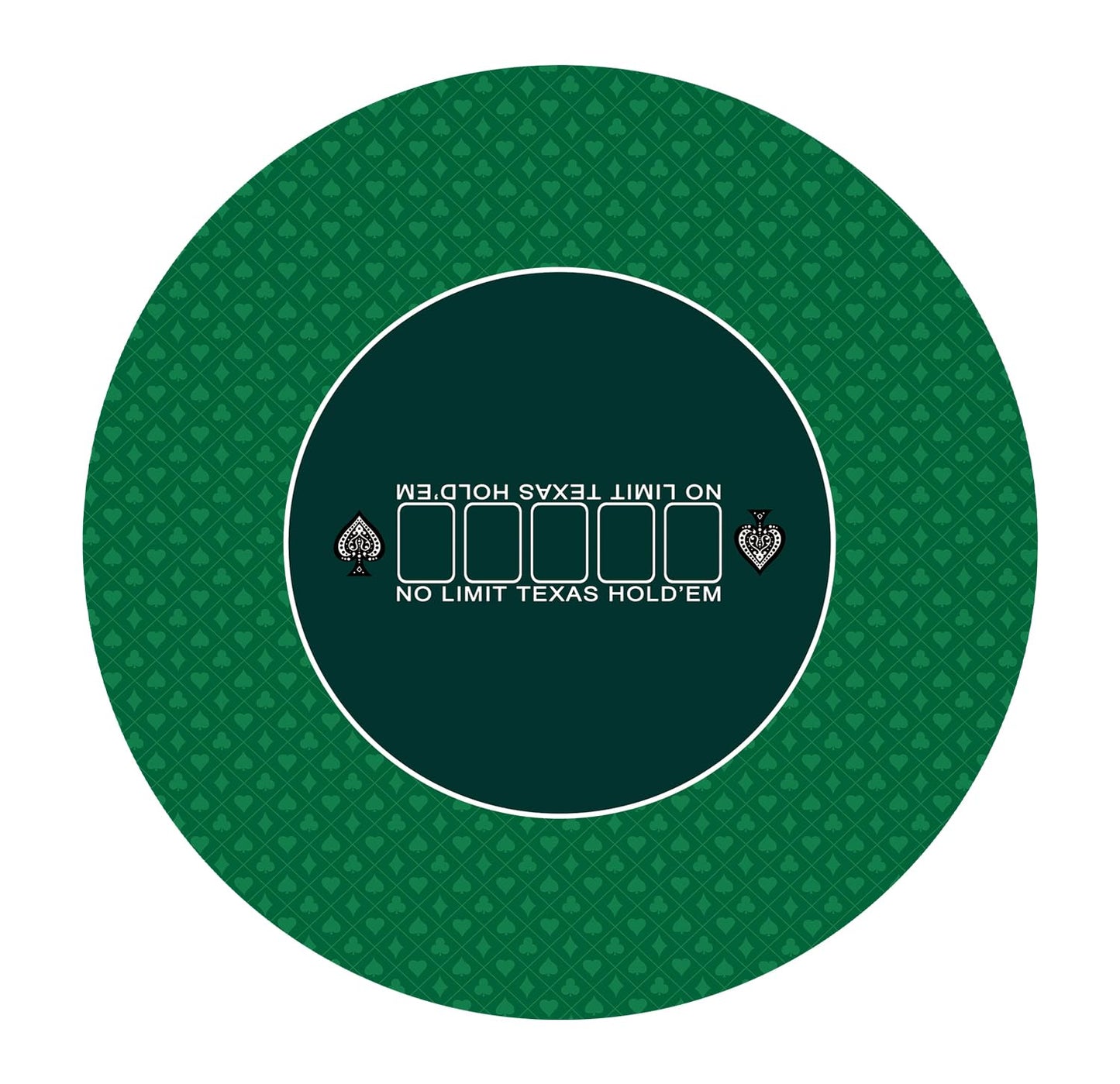 nuveti Round Poker Mat 24/31/47/55in | Art Deco 8-Player Layout | Portable Table Top