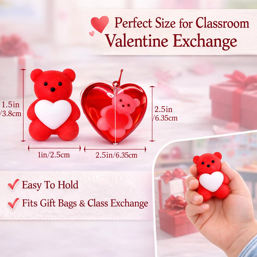 NYPHZAT Classrooms Valentines Day Gifts for Kids – Mochi Squishy Toys with Hearts & Cards