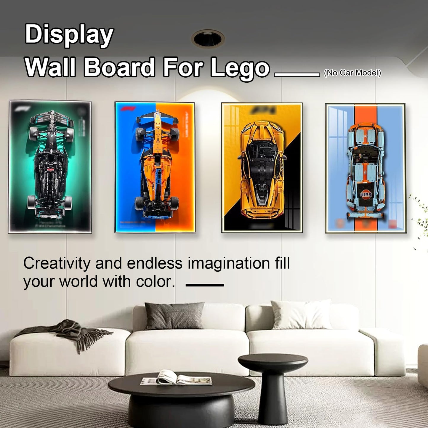 NyTfxkeJ LED Wallboard Display for Lego Technic Mercedes-AMG F1 42171