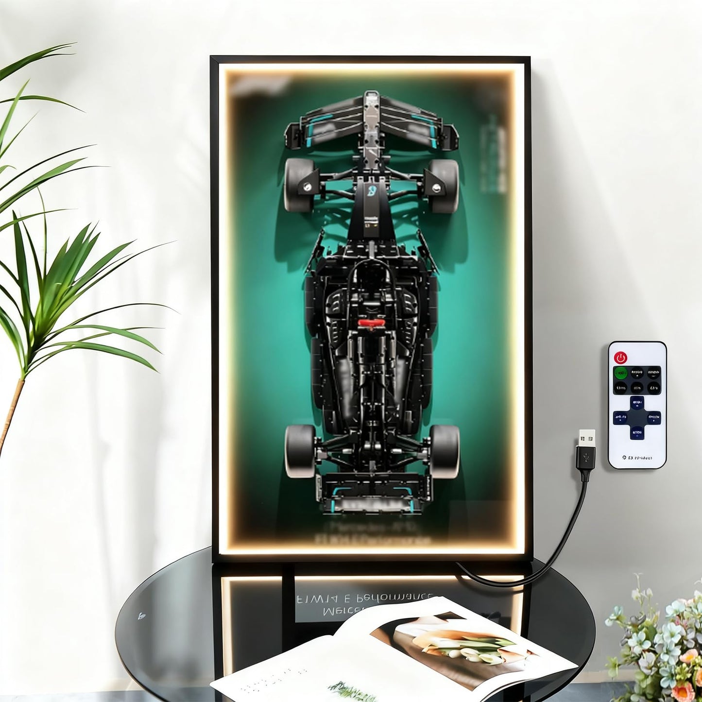 NyTfxkeJ LED Wallboard Display for Lego Technic Mercedes-AMG F1 42171