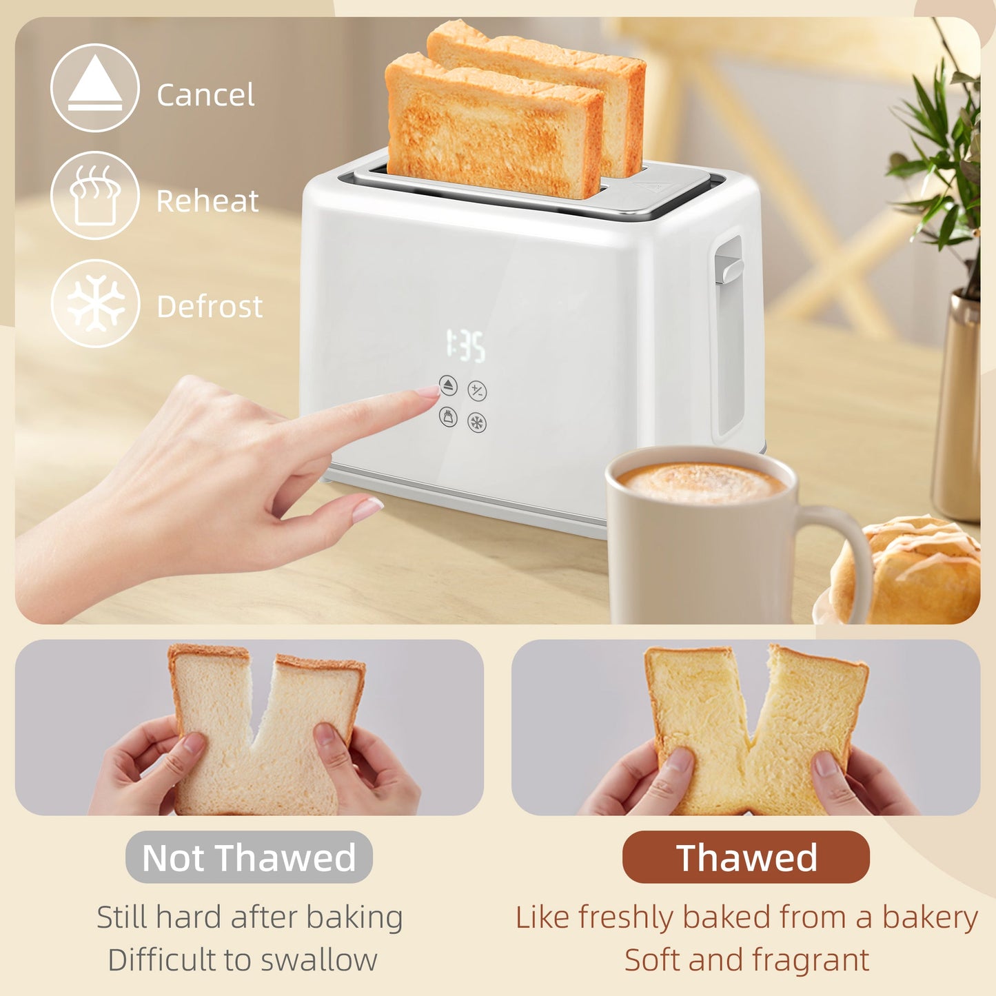 HOMCOM 1.5L 3000W Fast Boil Electric Kettle and 2 Slice Toaster Set