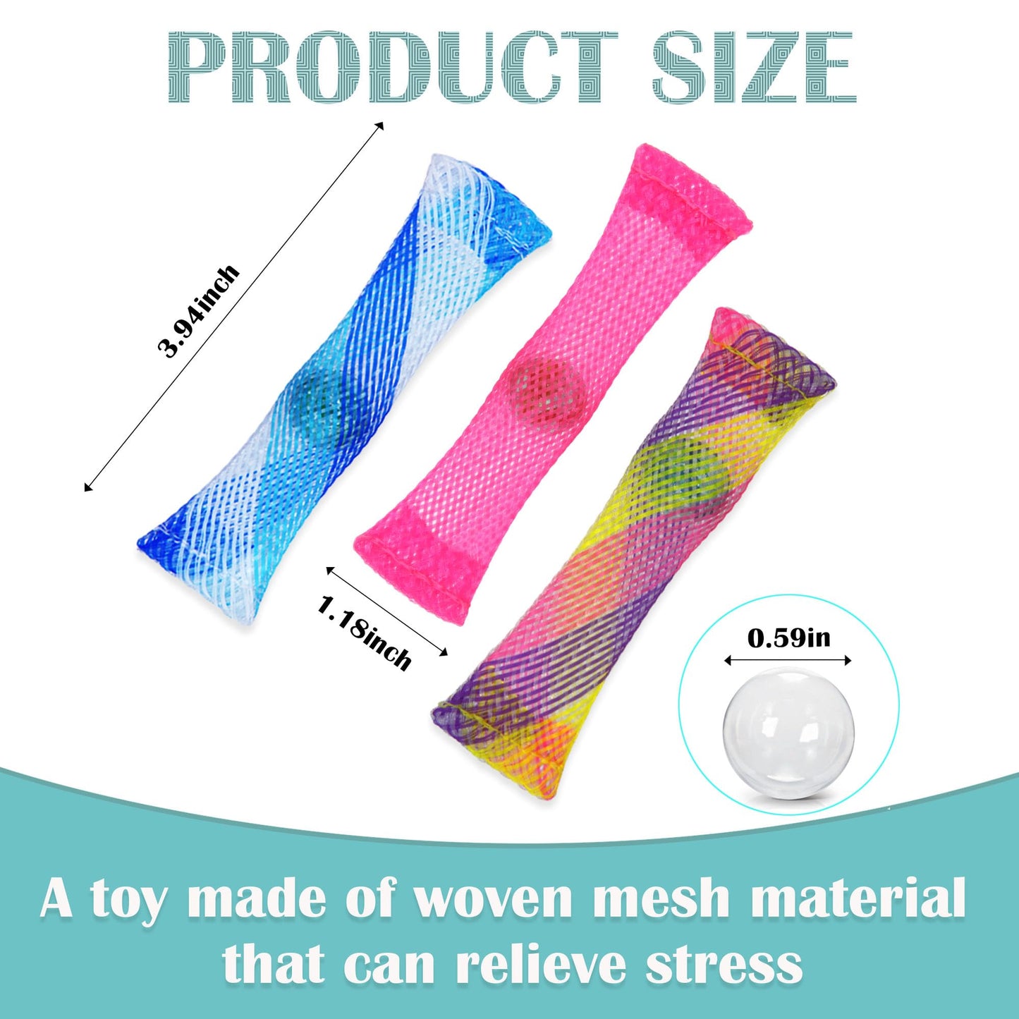 OaaXbbECco Marble Mesh Fidget Toy Set – 12-Piece Stress Relief and Focus Tools