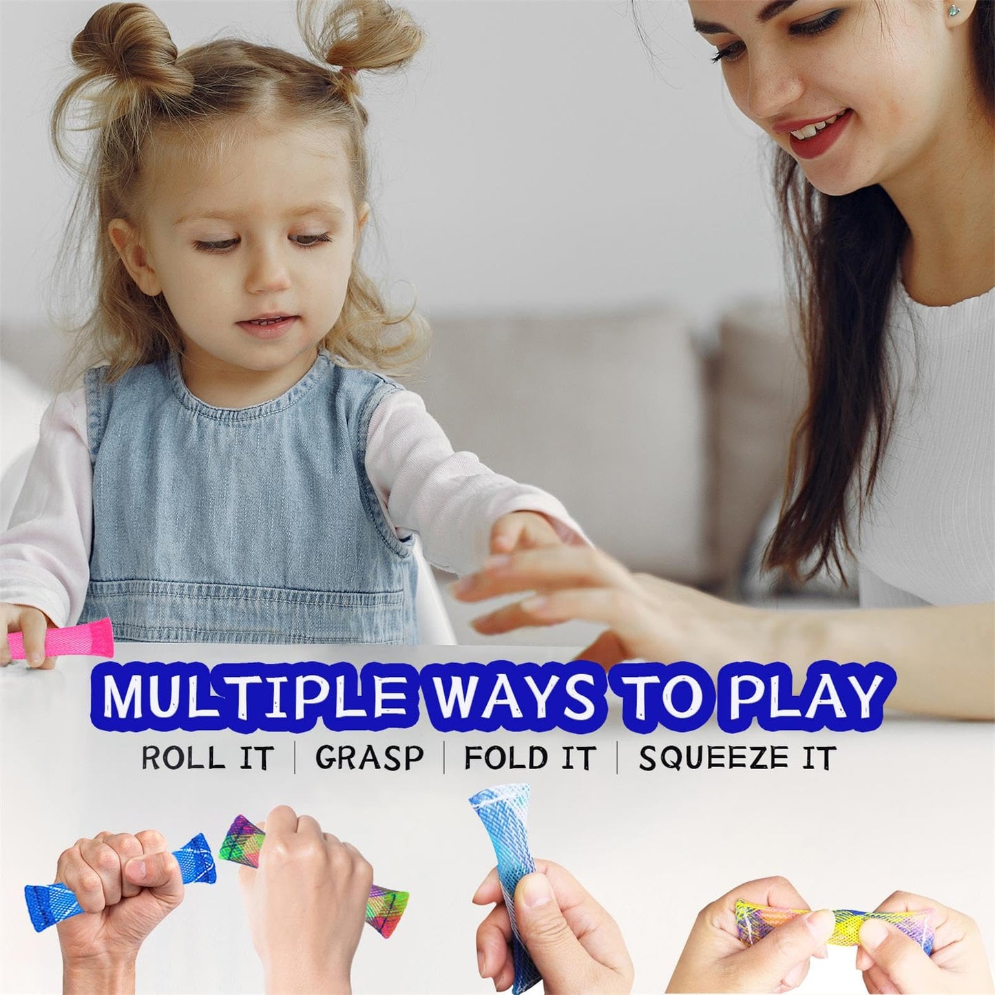 OaaXbbECco Marble Mesh Fidget Toy Set – 12-Piece Stress Relief and Focus Tools