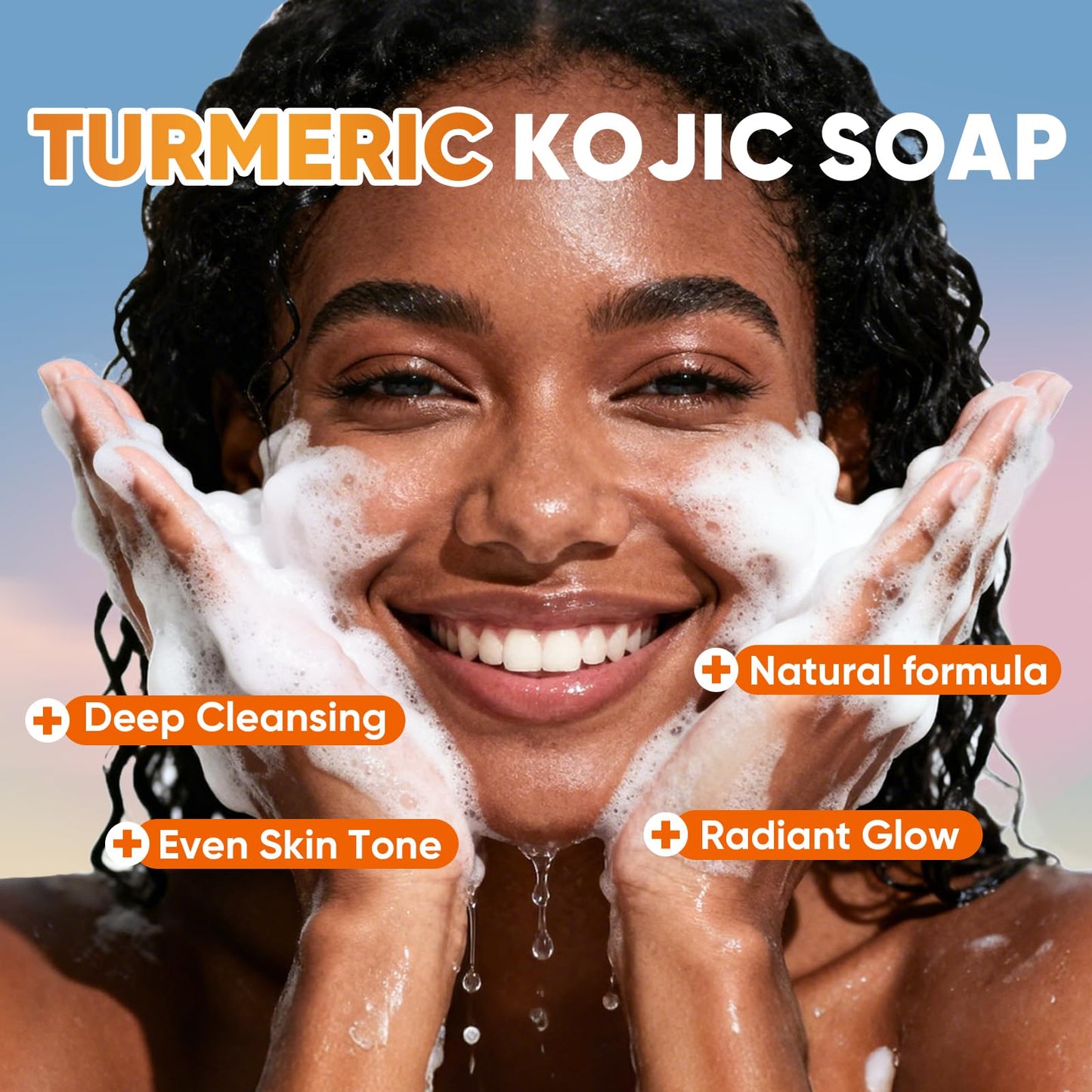 OAKDOLCHE 25P Turmeric Kojic Acid Soap Gift Set – 60g Bars with Retinol, Collagen & Vitamin E | SLS-Free, Face & Body