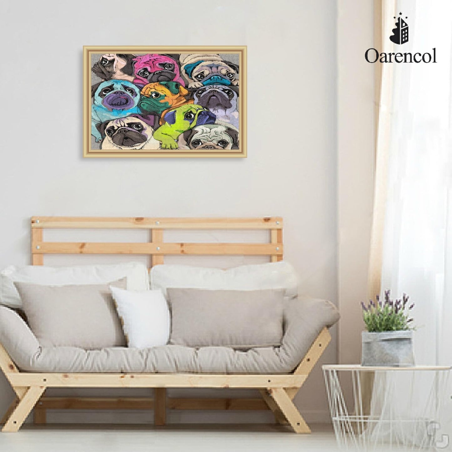 Oarencol Colorful Pug Jigsaw Puzzle – 500 Pieces for Adults | Eco-Friendly