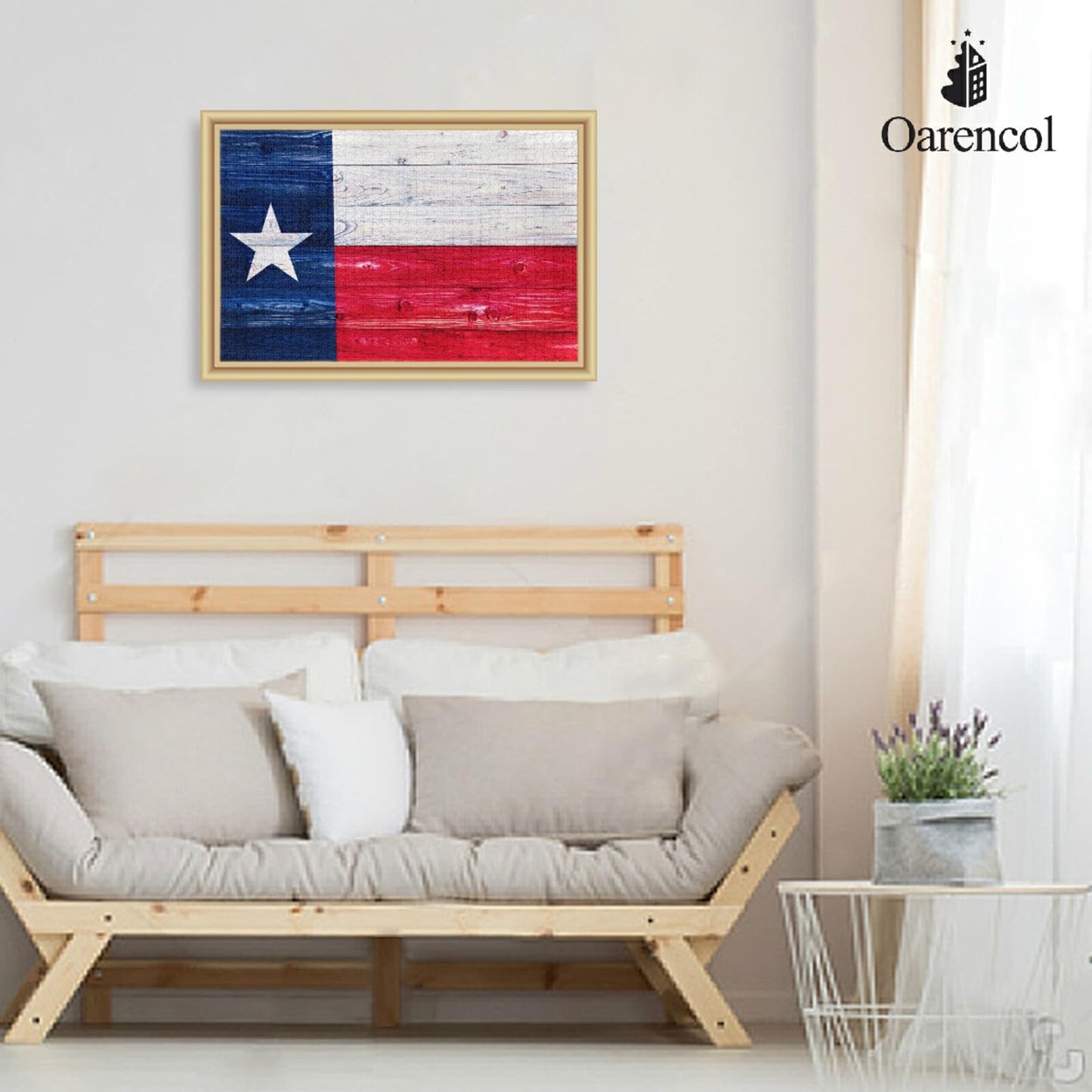 Oarencol Texas State Flag 1000-Piece Jigsaw Puzzle – Adult Gift & Home Decor
