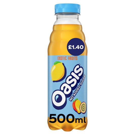 Oasis Zero Exotic Fruits PMP 500ml (Case of 12)