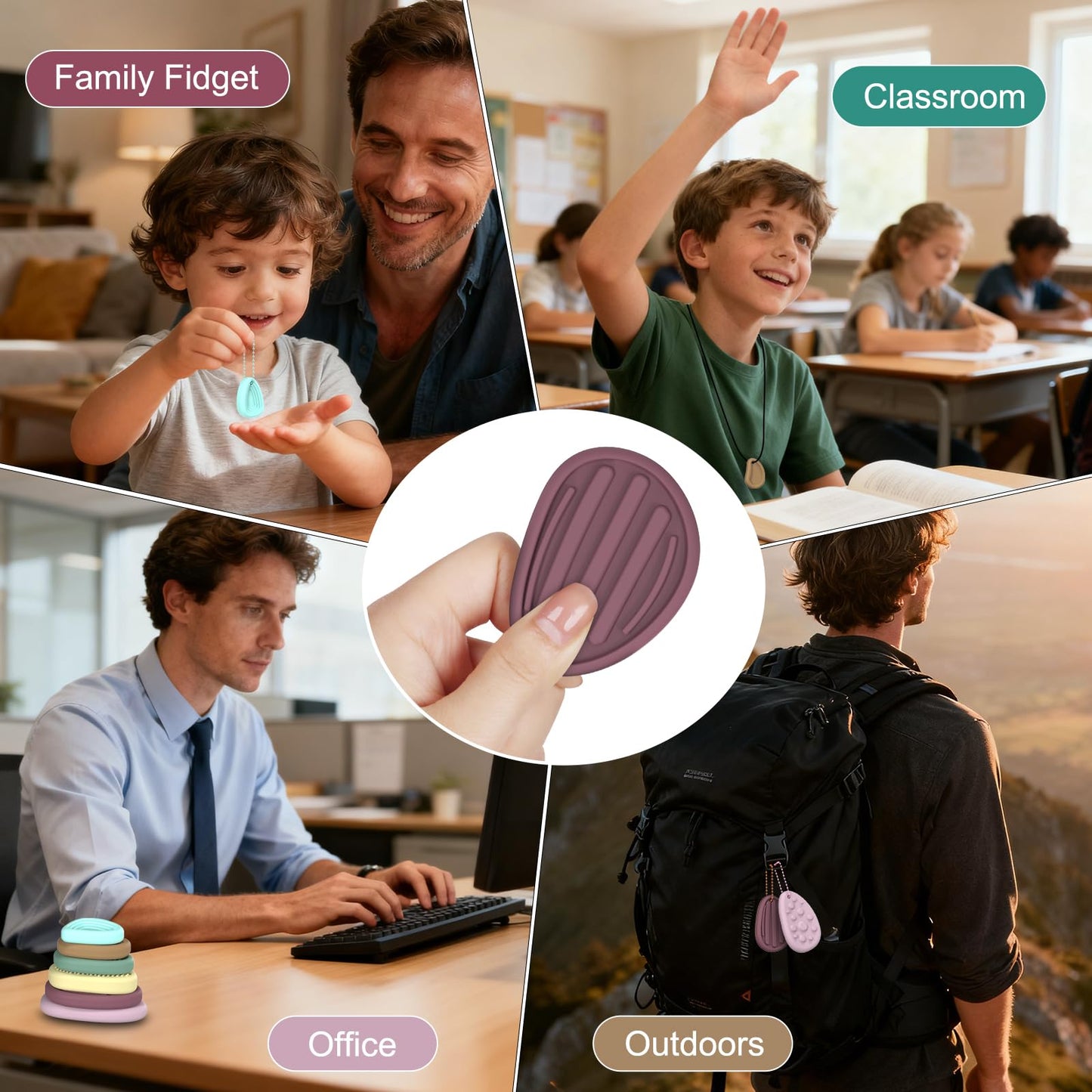 OasVtl Sensory Stone Fidget Toys – Quiet, Portable Calm & Focus for All Ages