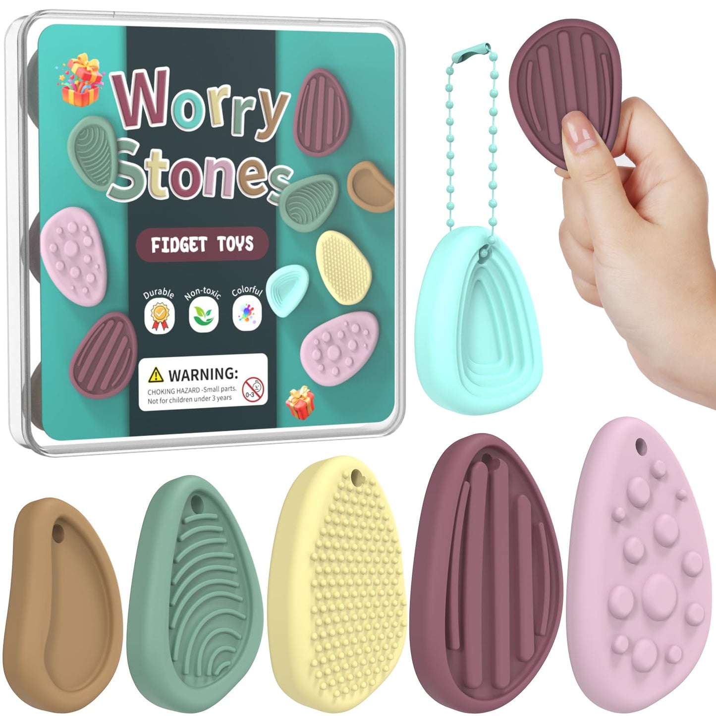OasVtl Sensory Stone Fidget Toys – Quiet, Portable Calm & Focus for All Ages