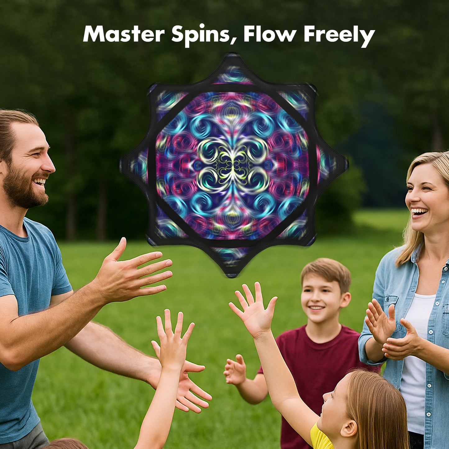 Oazoxcx Flow Star Spinning Cloth – 24.4in, 300g, Paisley Pattern