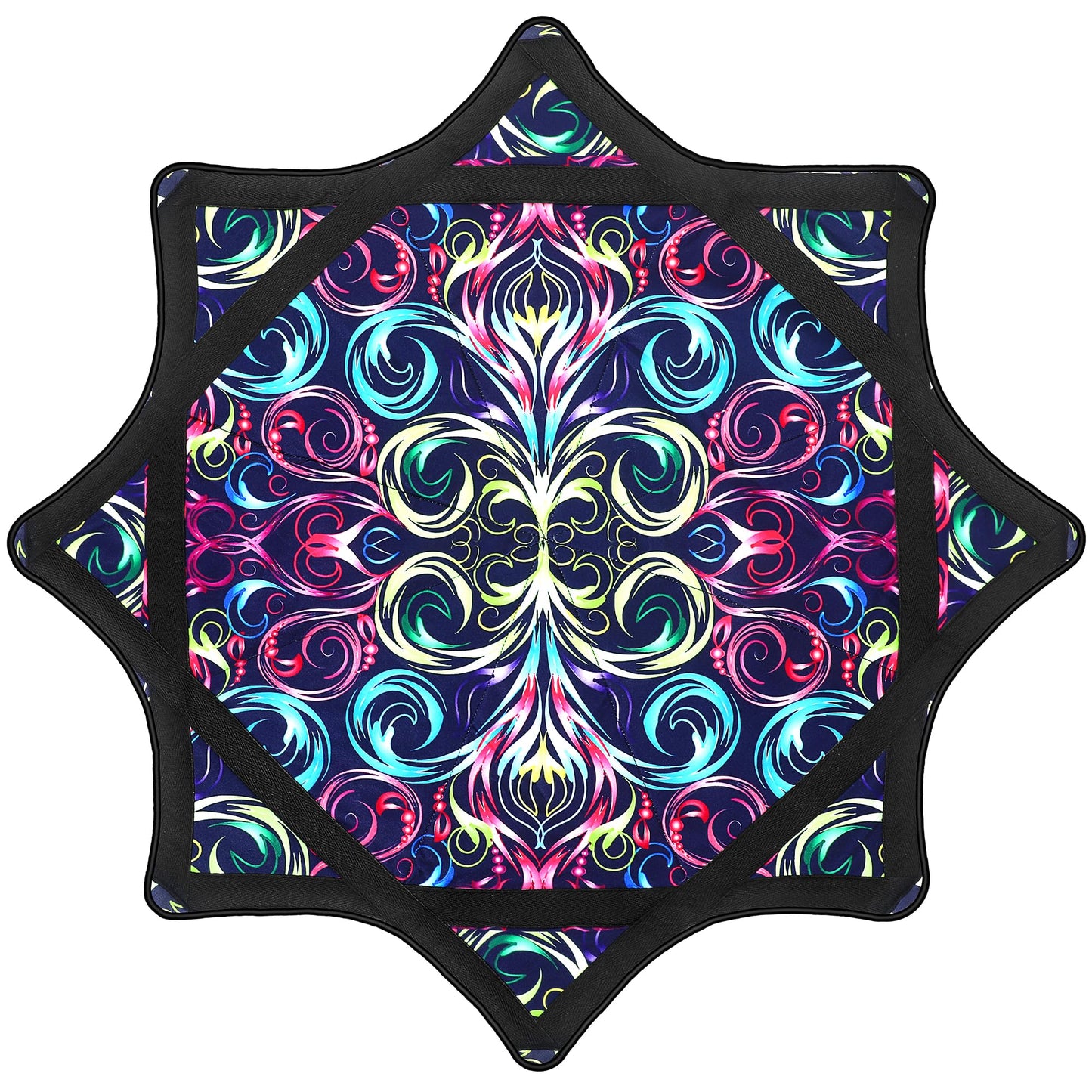 Oazoxcx Flow Star Spinning Cloth – 24.4in, 300g, Paisley Pattern
