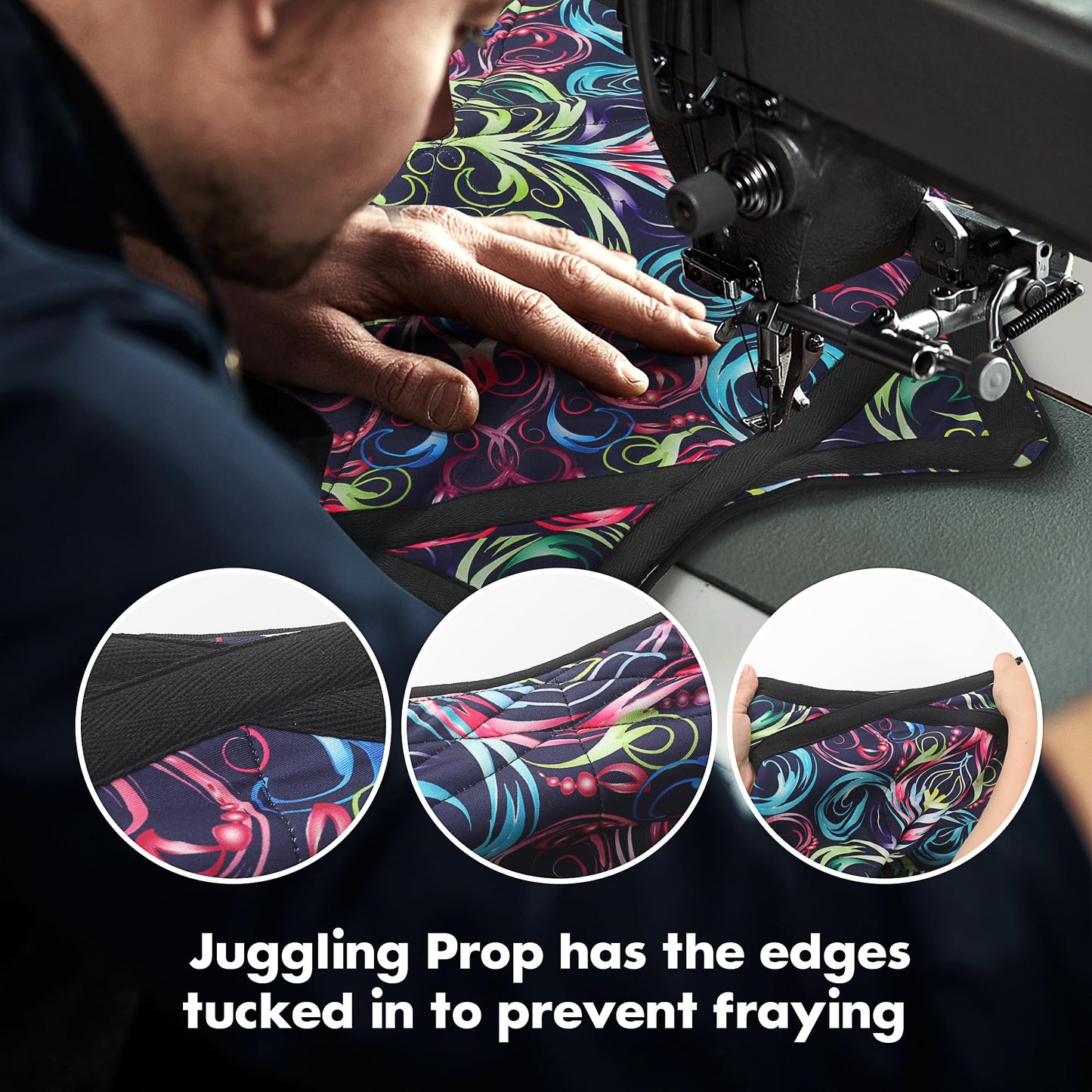 Oazoxcx Flow Star Spinning Cloth – 24.4in, 300g, Paisley Pattern