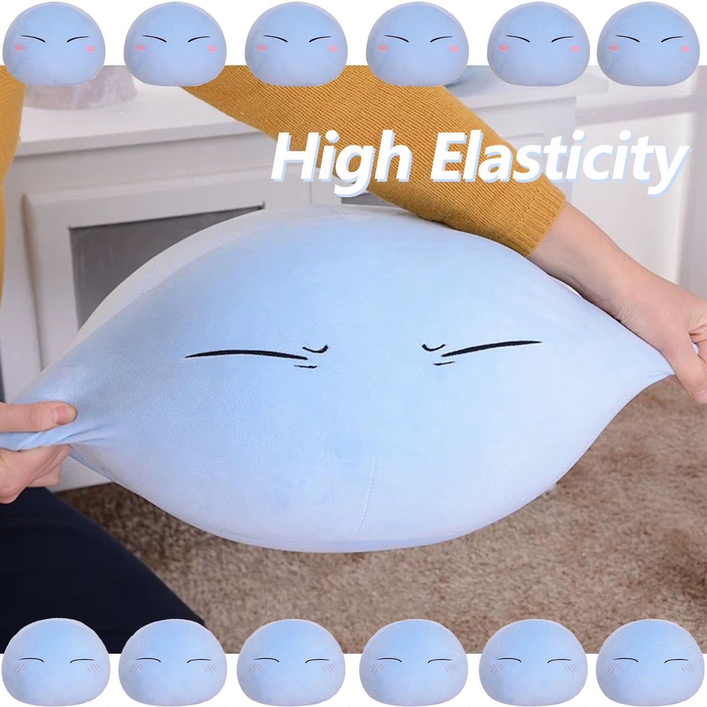 Obanai Anime Slime Plushie — 17.7in Plush Pillow & 11in Cozy Decor