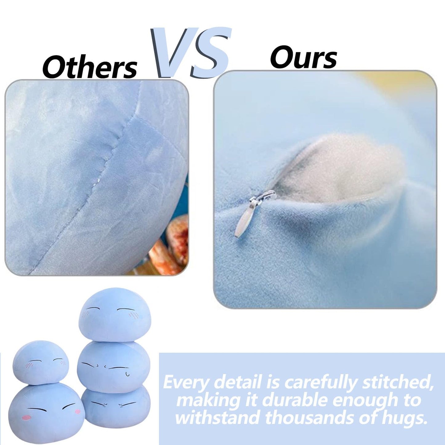 Obanai Anime Slime Plushie — 17.7in Plush Pillow & 11in Cozy Decor