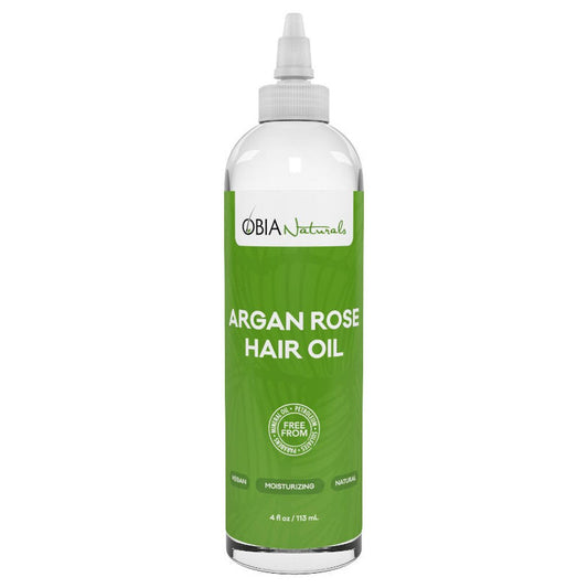 OBIA Naturals Argan Rose Hair Oil: Deeply Nourishing, Enhances Shine & Controls Frizz for All Hair Types 113ml/3.82 oz