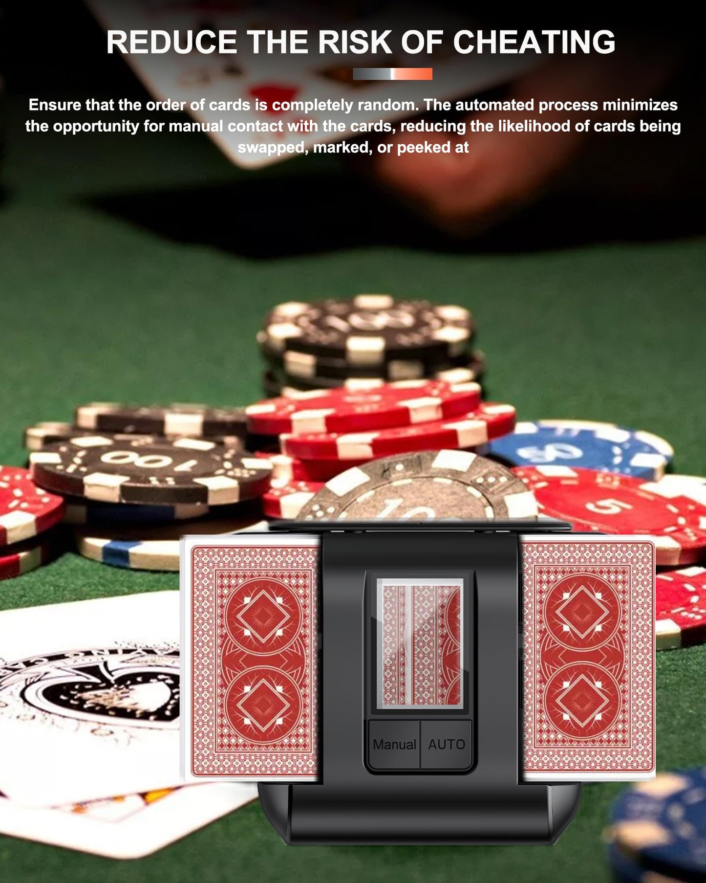OBLITZON Automatic Card Shuffler (1-2 Decks) – Auto & Manual, USB-C 2000mAh