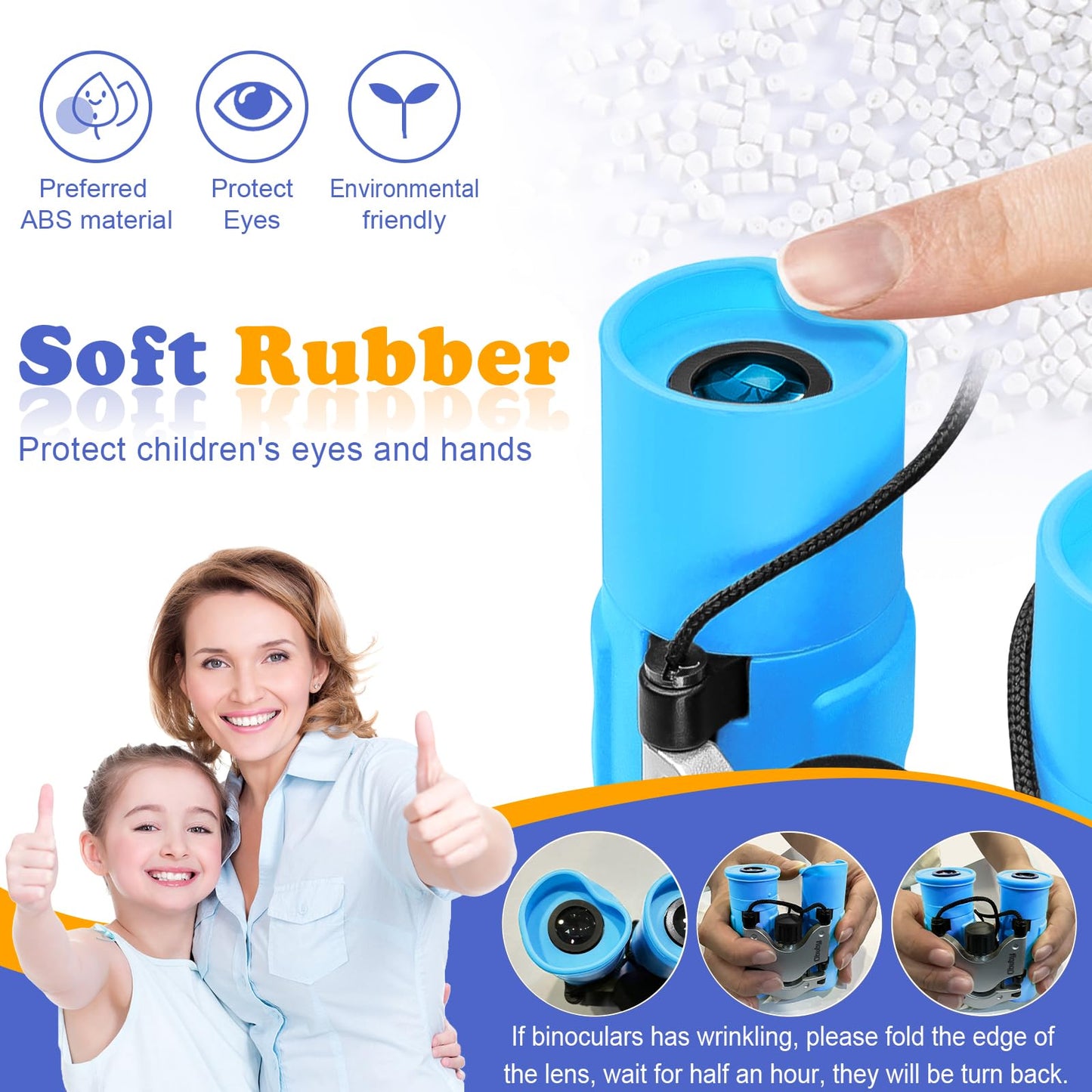OBUBY Kids Binoculars 8x21 – Safe, Shockproof, Easy Focus