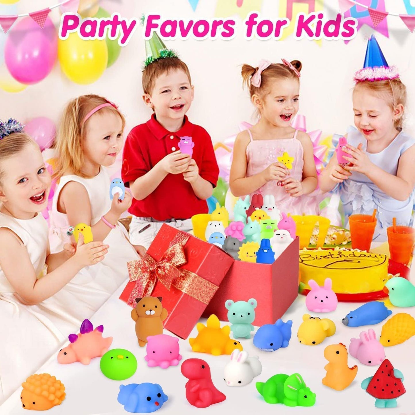 OCATO Squishies 40pcs Mochi Squishy Toys – Party Favors & Fidget Toys for Kids