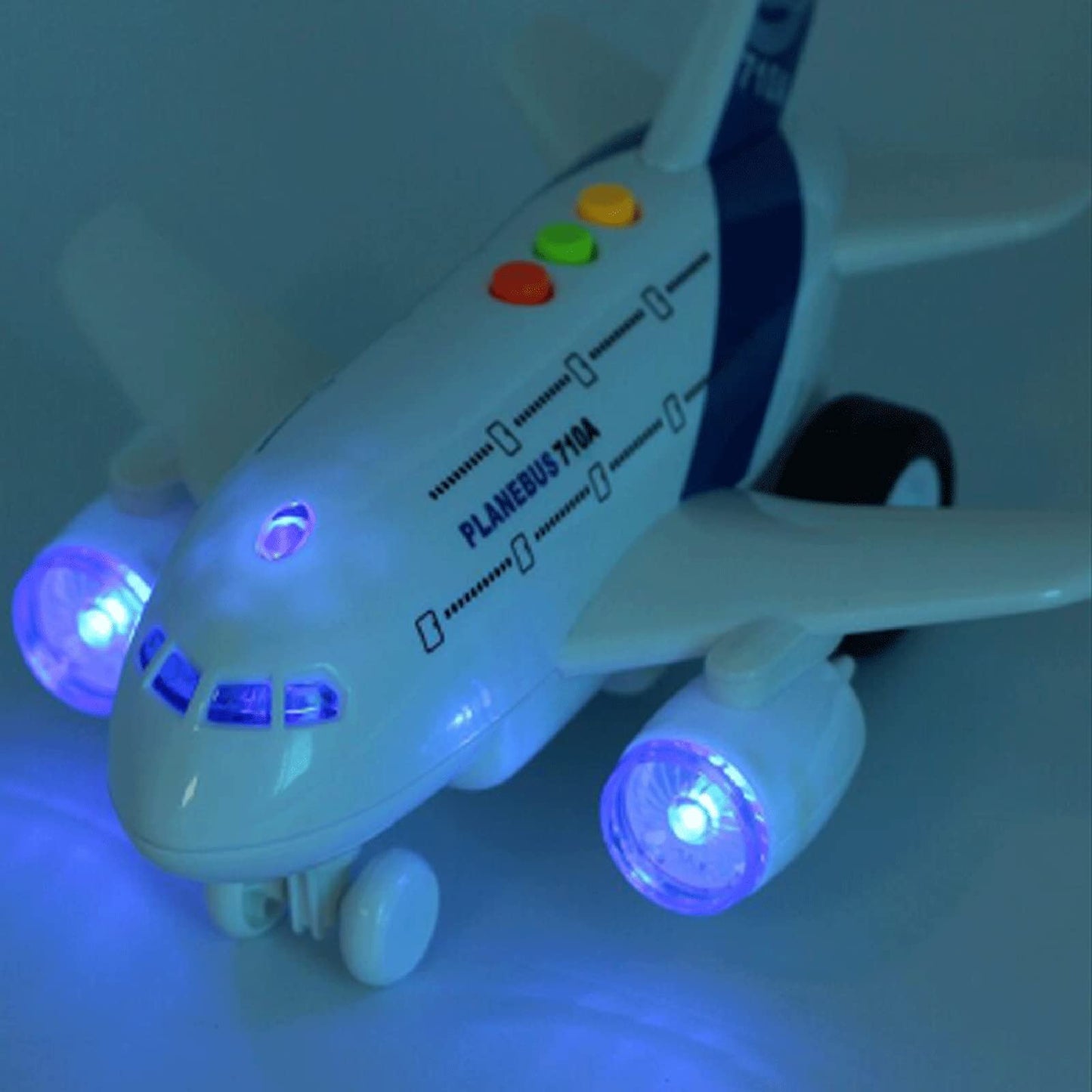 OCCAFY 1:200 Friction-Powered Airplane Toy for Toddlers – Lights & Sounds