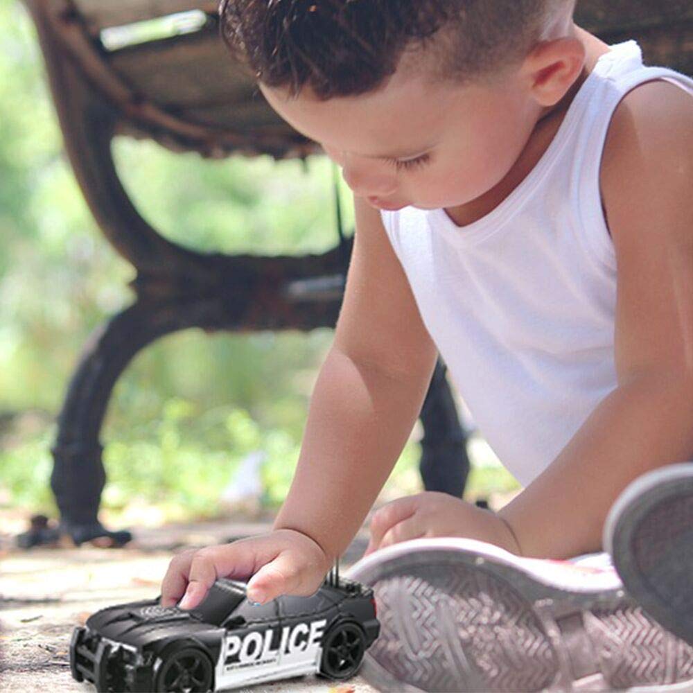 OCCAFY Police Car Toy – Friction-Powered Sound & Light Rescue Vehicle 1:20