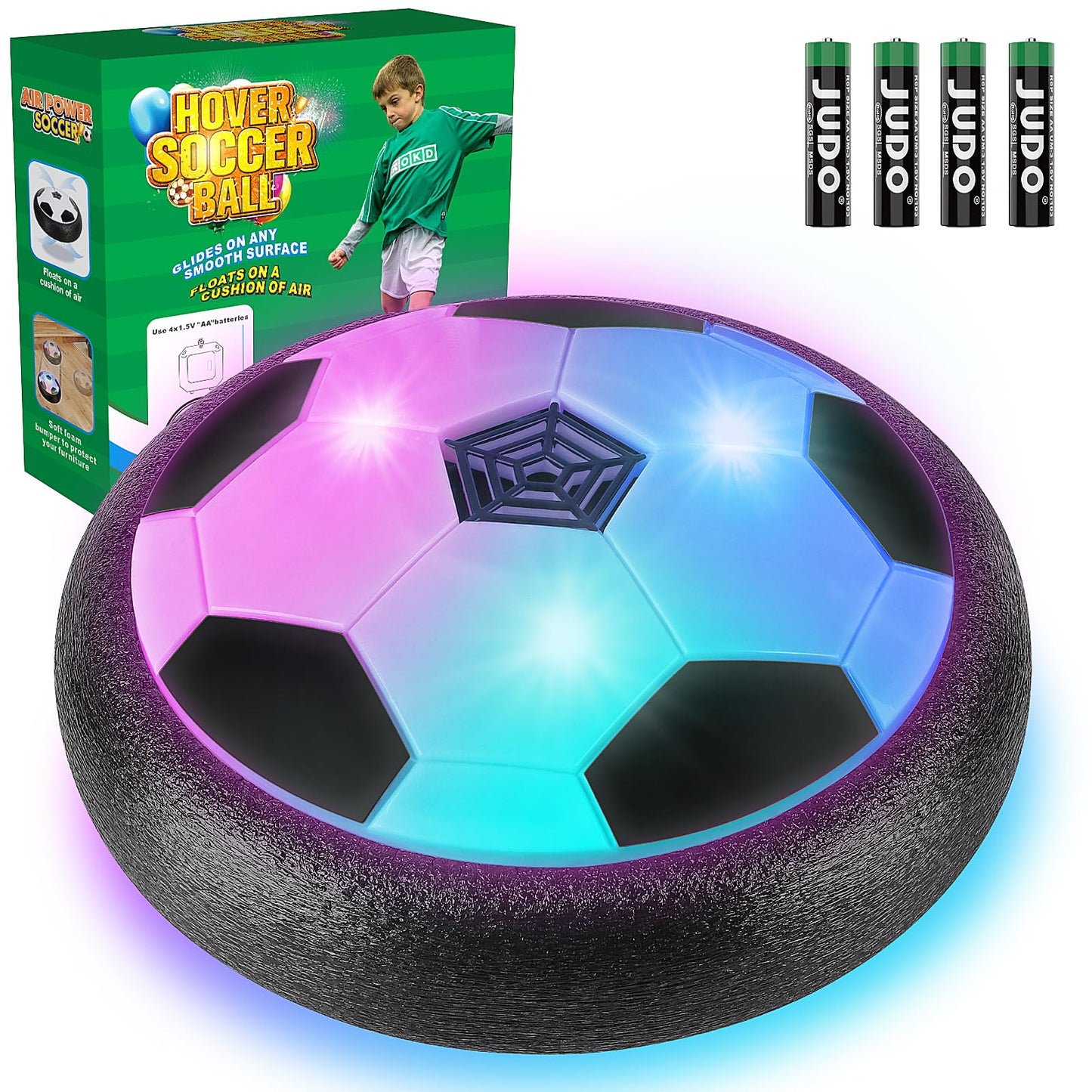 Ocditikl Light Up LED Soccer Ball Toy – Hovering Indoor Soccer Disc for Kids Aged 3–12
