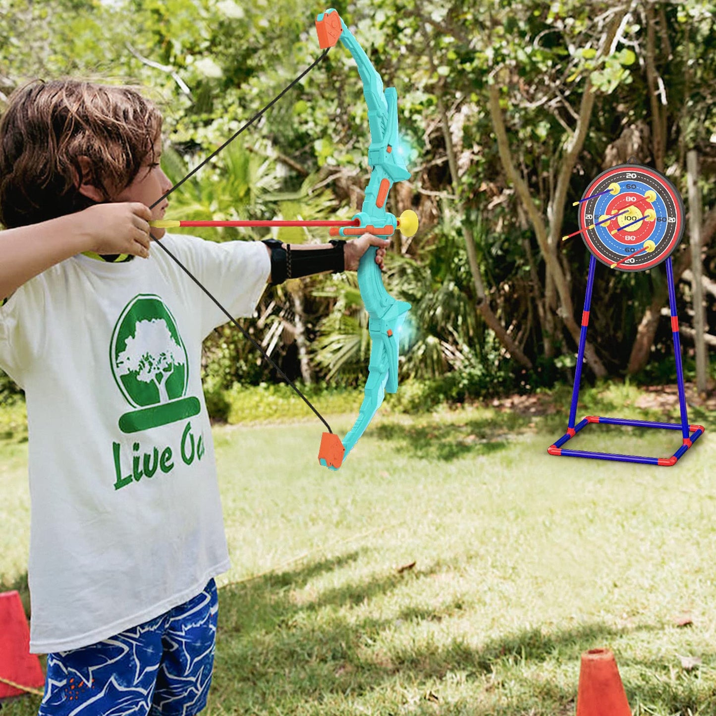 Ocditikl 2 Pack Bow and Arrow Set – Light Up Archery for Kids