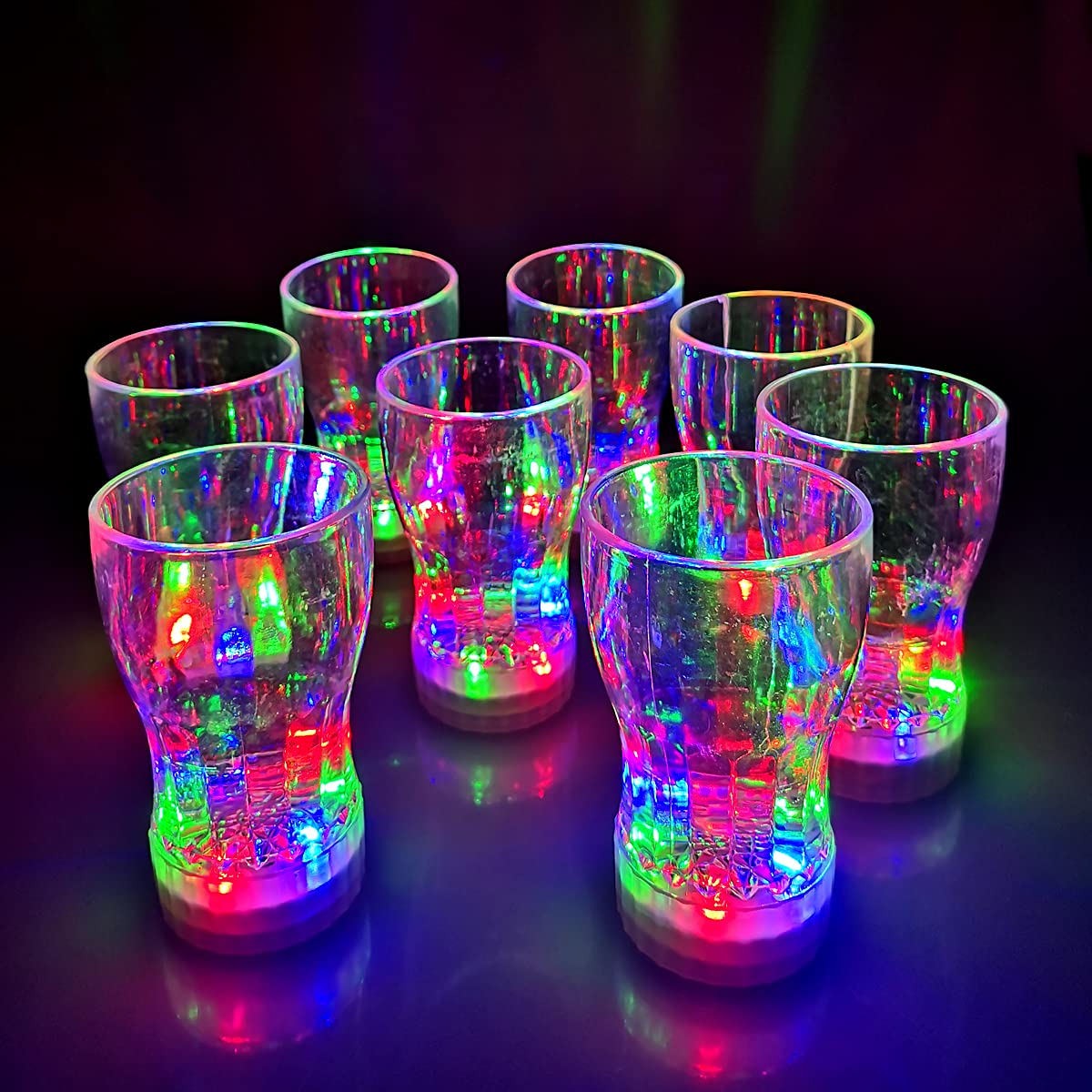OceanWings 12-Pack Large Glow Cups | LED Light Up Party Cups for Any Celebration