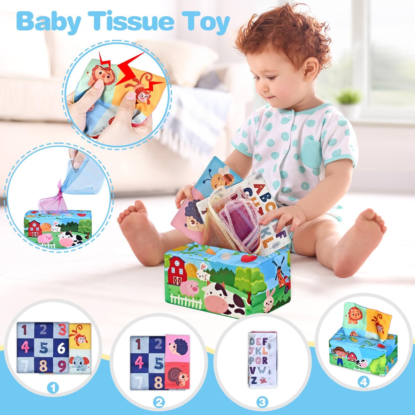 OCHIDO 6-in-1 Montessori Baby Toys for 6–12 Months – Teething, Stacking & Sensory Play