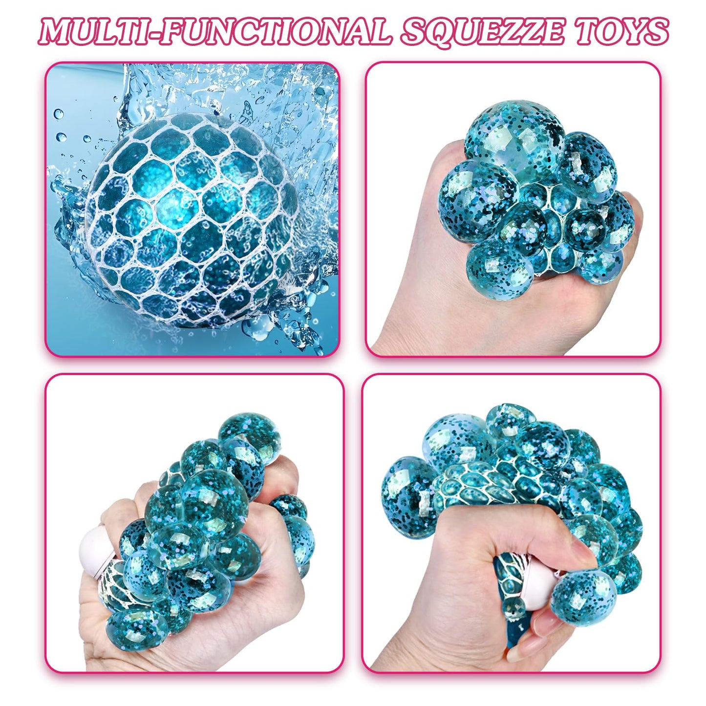 OCHIDO 24 Pack Valentines Day Cards with Slime Squeeze Balls – Classroom Gift Set