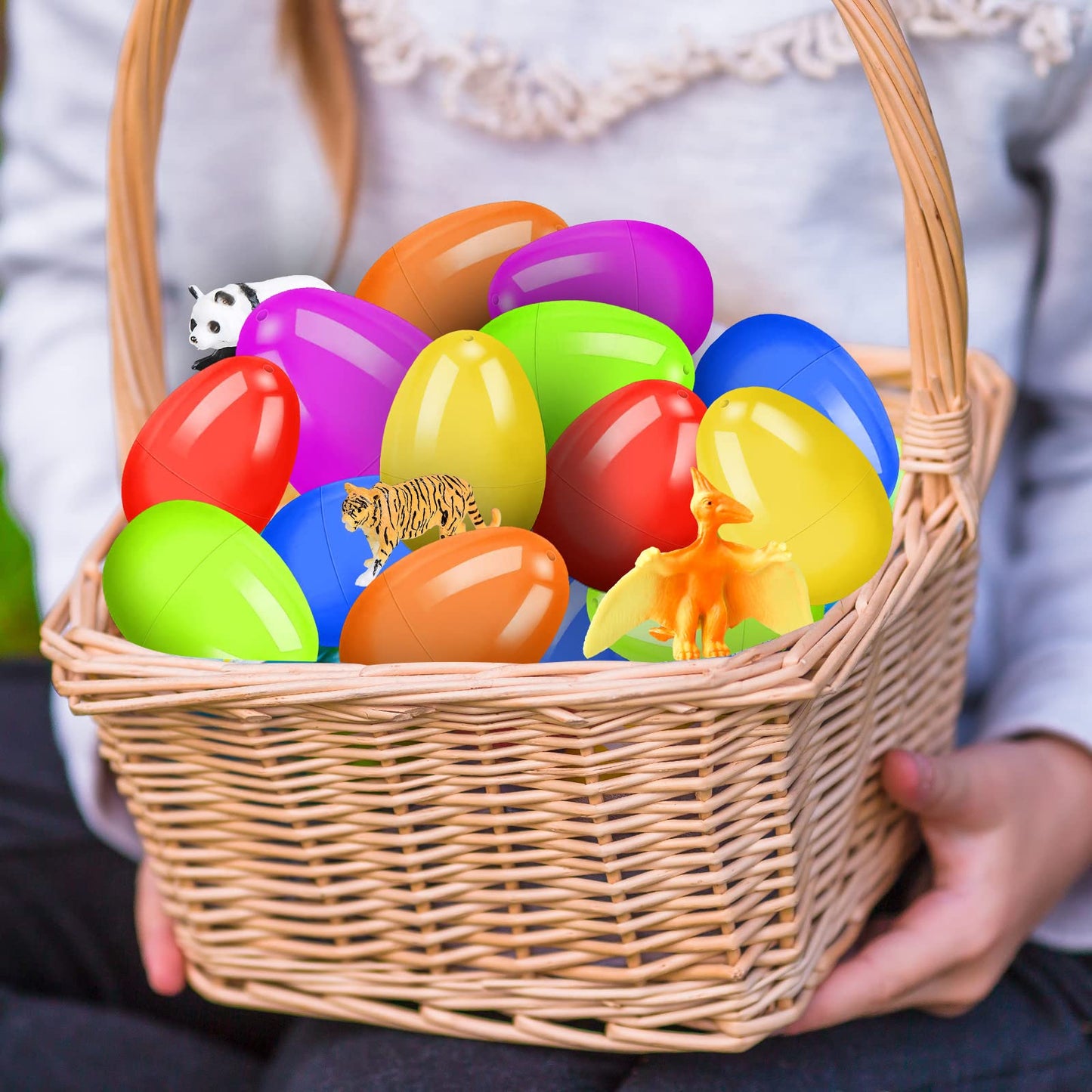 OCHIDO 24-Pack Prefilled Easter Egg Toys for Kids – Dinosaur & Animal Easter Egg Hunt