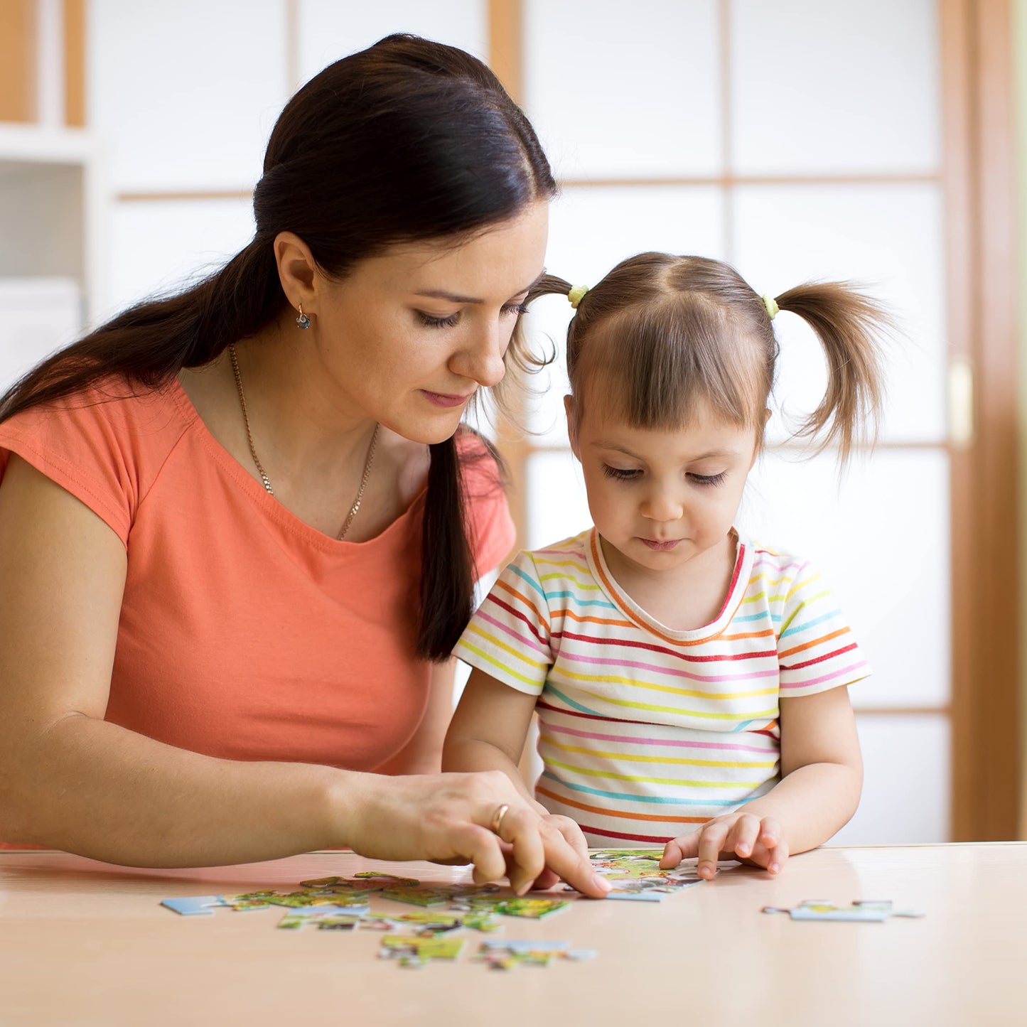 OCTERIC 14-Pack Wooden Jigsaw Puzzles for Kids 4-8 | 30-Piece Preschool Learning Toys