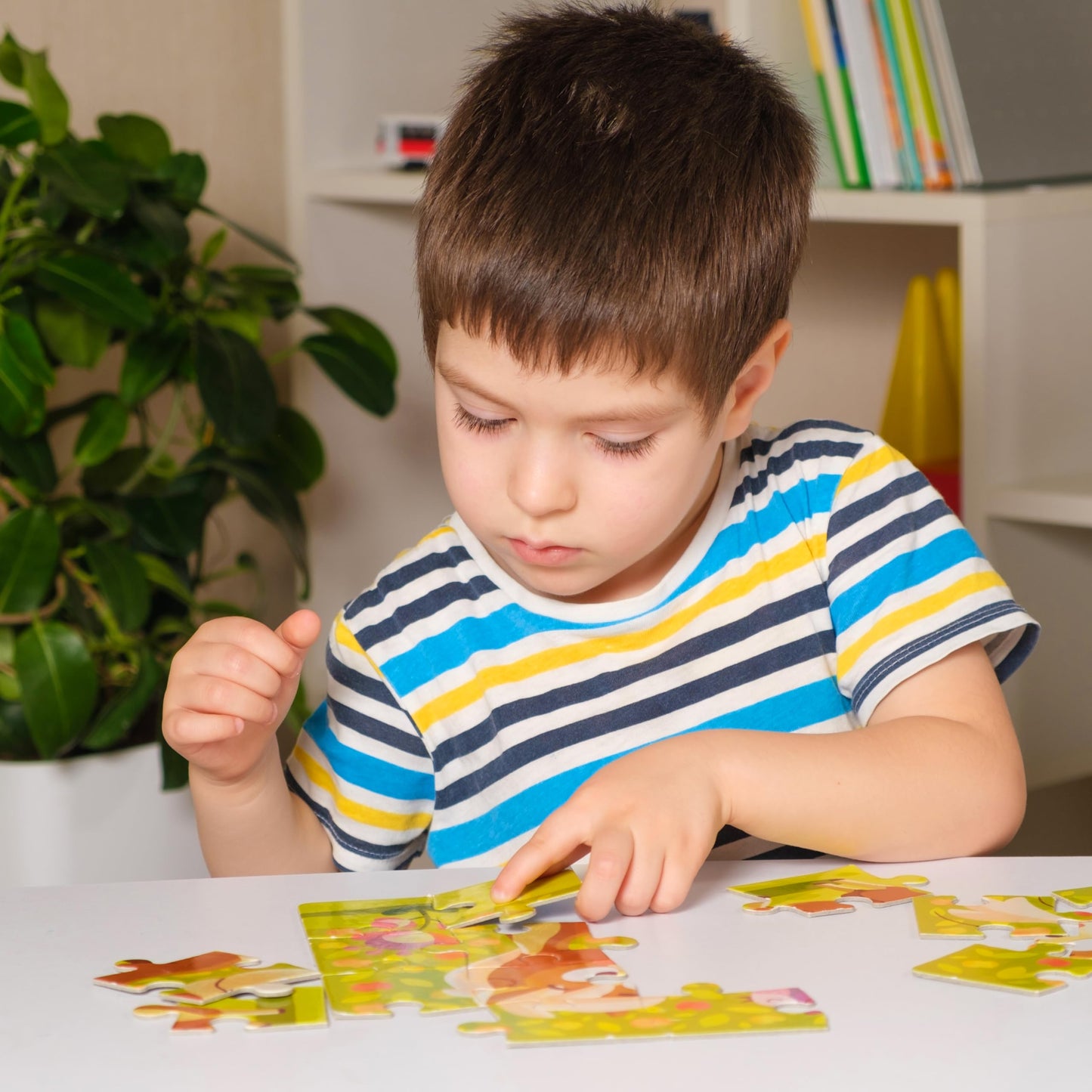 OCTERIC 14-Pack Wooden Jigsaw Puzzles for Kids 4-8 | 30-Piece Preschool Learning Toys