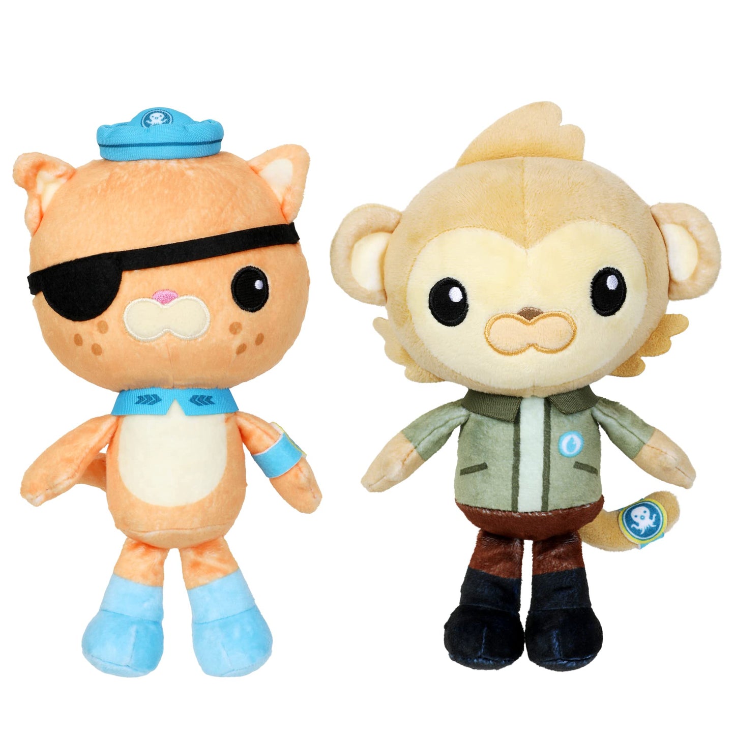 Octonauts Above & Beyond Plush Kwazii & Paani – 8-Inch Duo with L-Tray Display