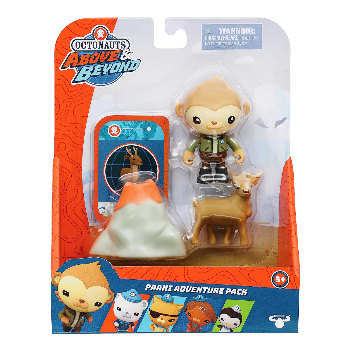 Octonauts Above and Beyond Paani Adventure Pack – 7cm Figure with Volcano & Reindeer