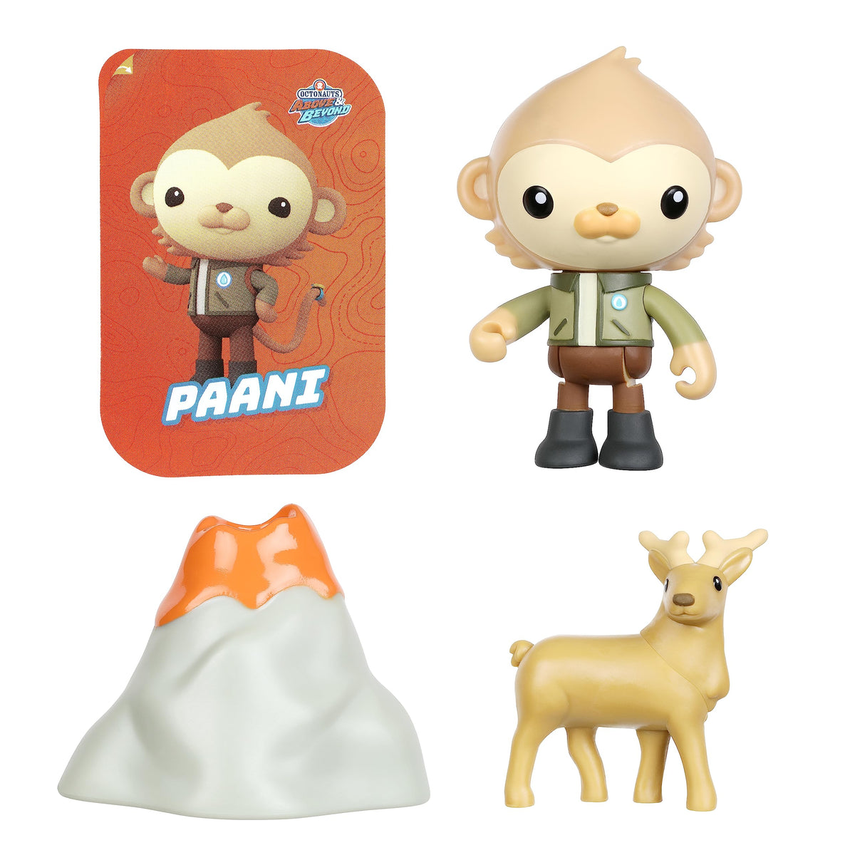 Octonauts Above and Beyond Paani Adventure Pack – 7cm Figure with Volcano & Reindeer