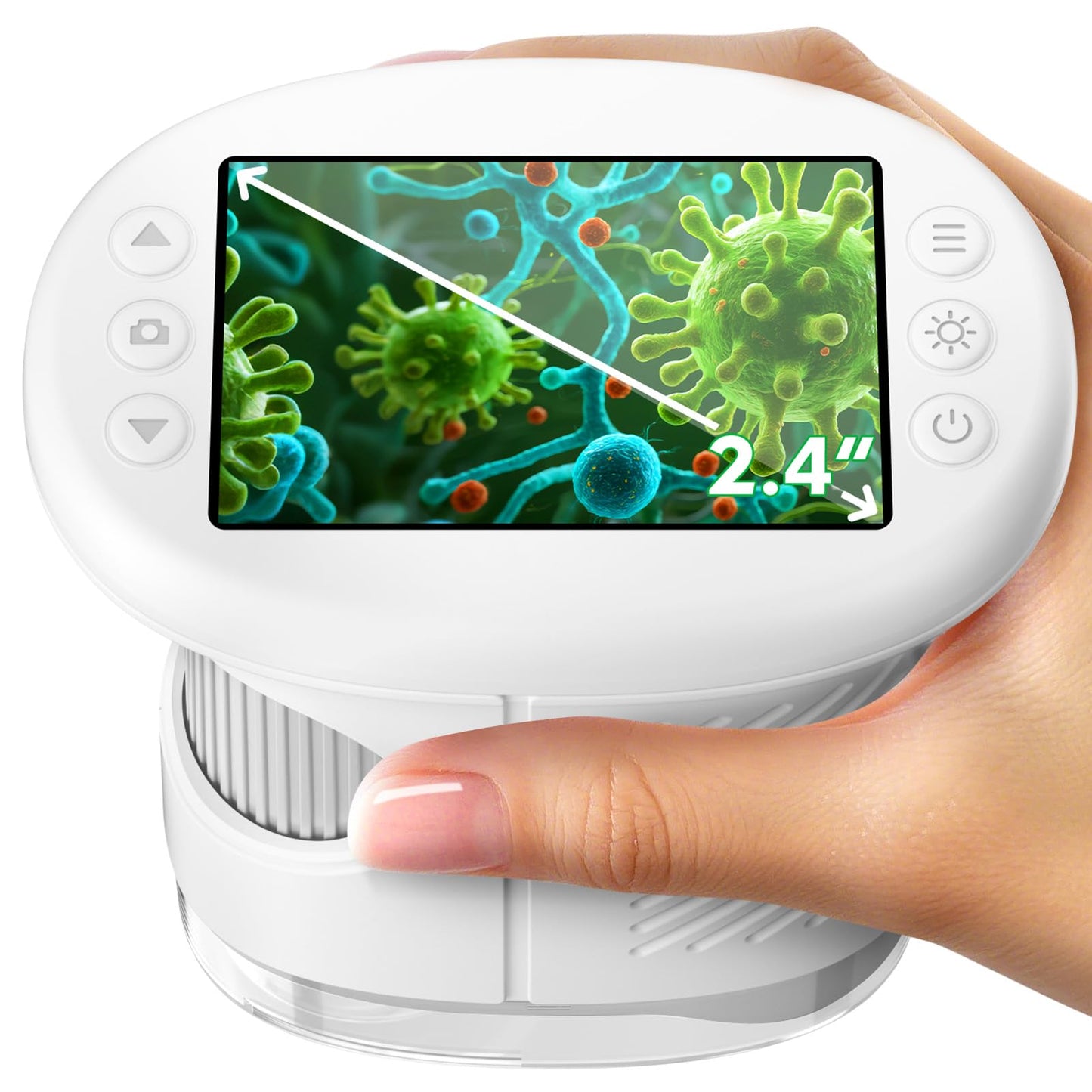 Odatay 1000X Handheld Microscope for Kids – 4K Display, 12 Slides