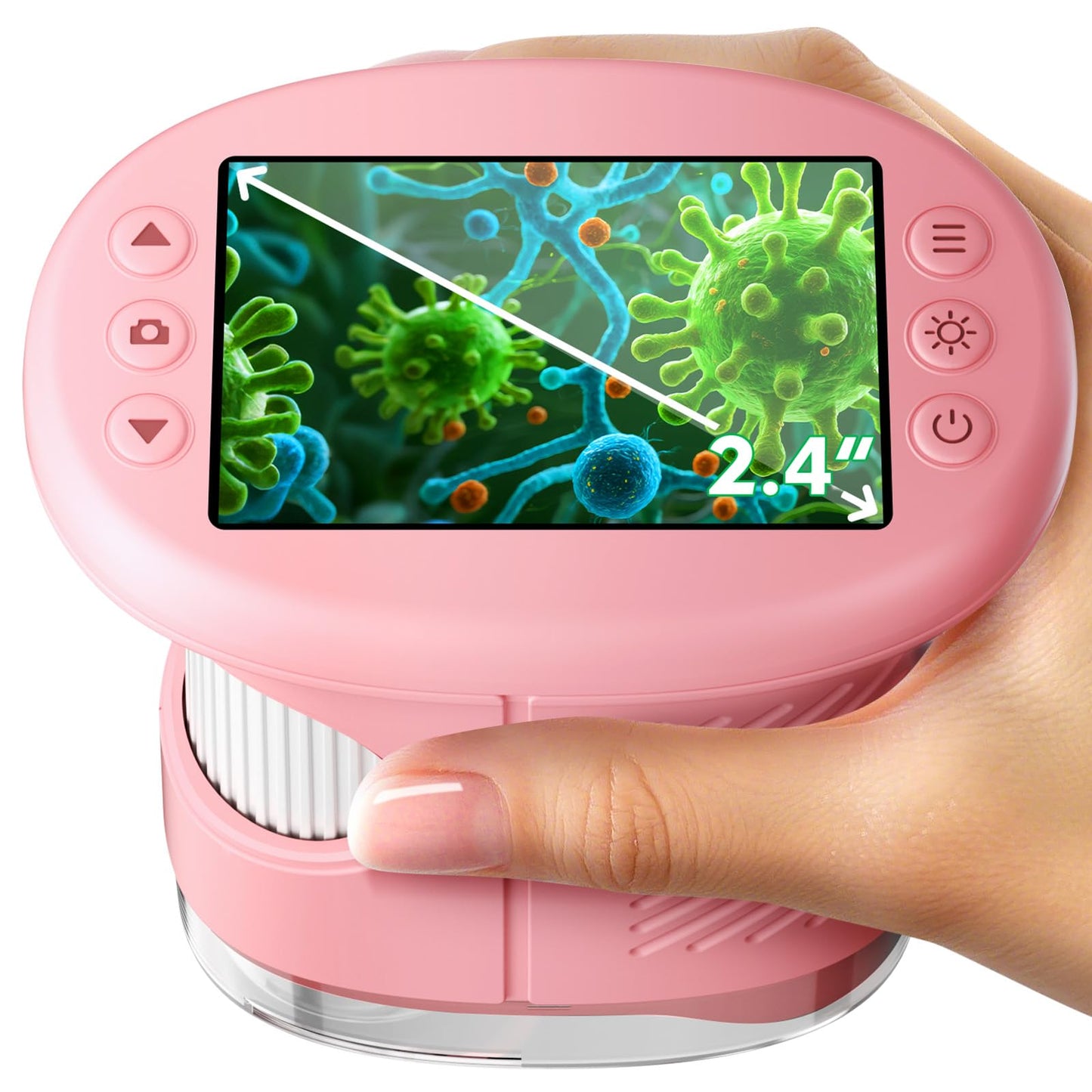 Odatay 1000X Handheld Microscope — 4K Display, 12 Slides, Portable STEM Toy for Kids