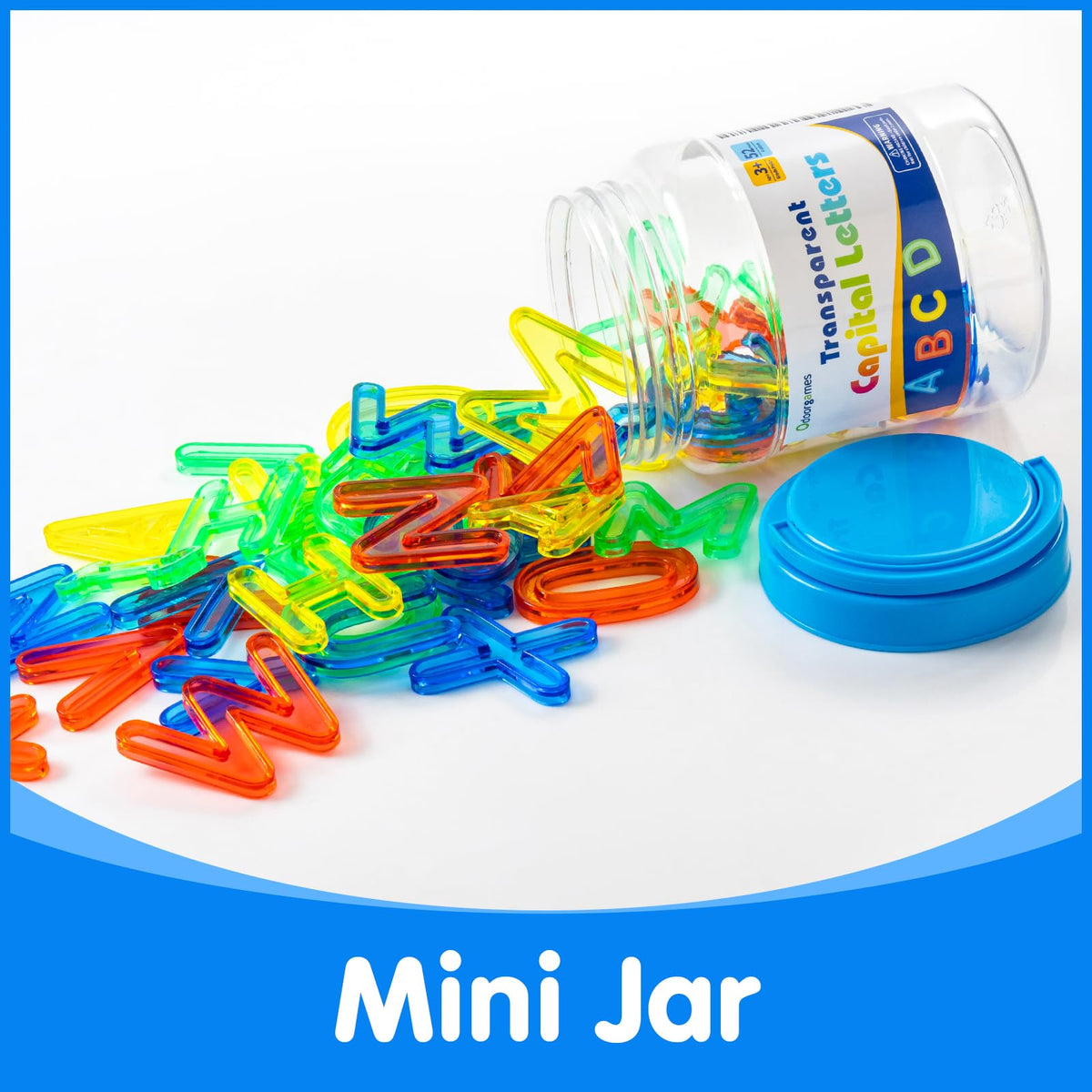 Odoorgames 52 Pcs Translucent Capital Letters – Light Table Toys, Learning & Manipulatives