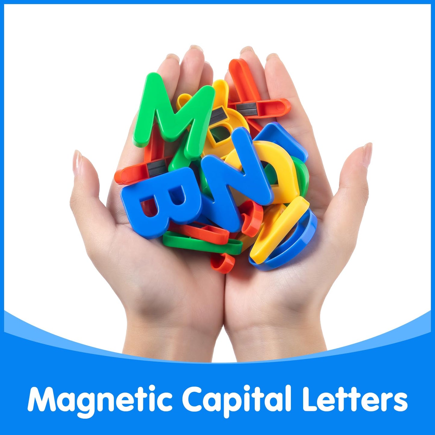 Odoorgames 104-Piece Magnetic Uppercase Letters – Alphabet Magnets for Whiteboard and Fridge
