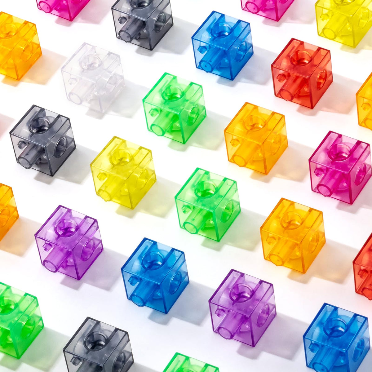 Odoorgames Translucent Linking Cubes – Light Table Math Blocks for Early Learning