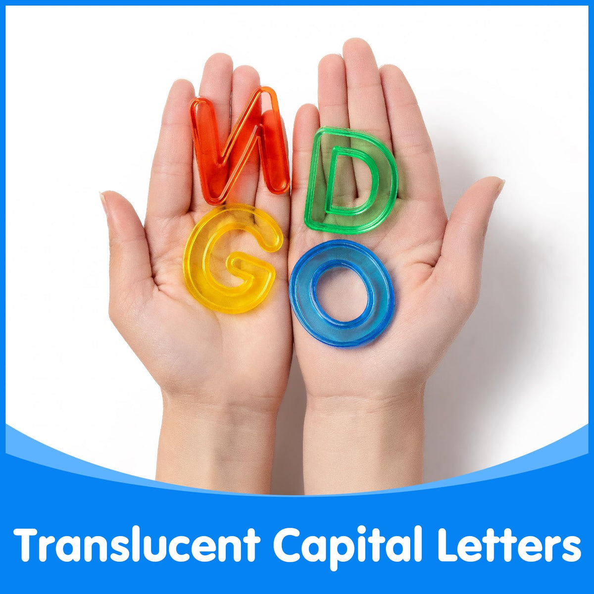 Odoorgames 52 Pcs Translucent Capital Letters – Light Table Toys, Learning & Manipulatives
