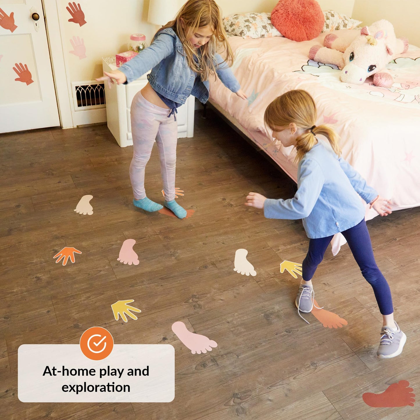 ODOXIA Sensory Path Decals for Floor & Wall – 173 Interactive Sensory Walk & Pathway Stickers