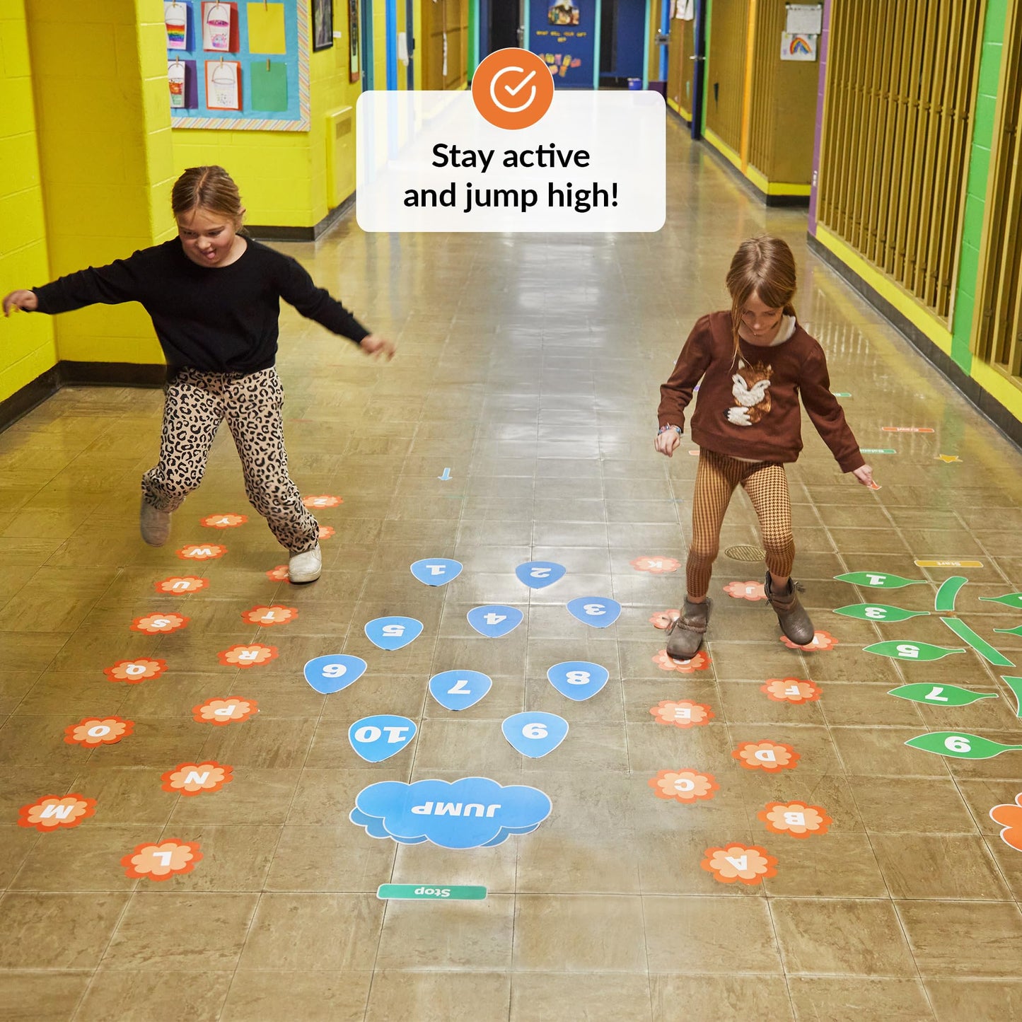 ODOXIA Sensory Path Decals for Floor & Wall – 173 Interactive Sensory Walk & Pathway Stickers