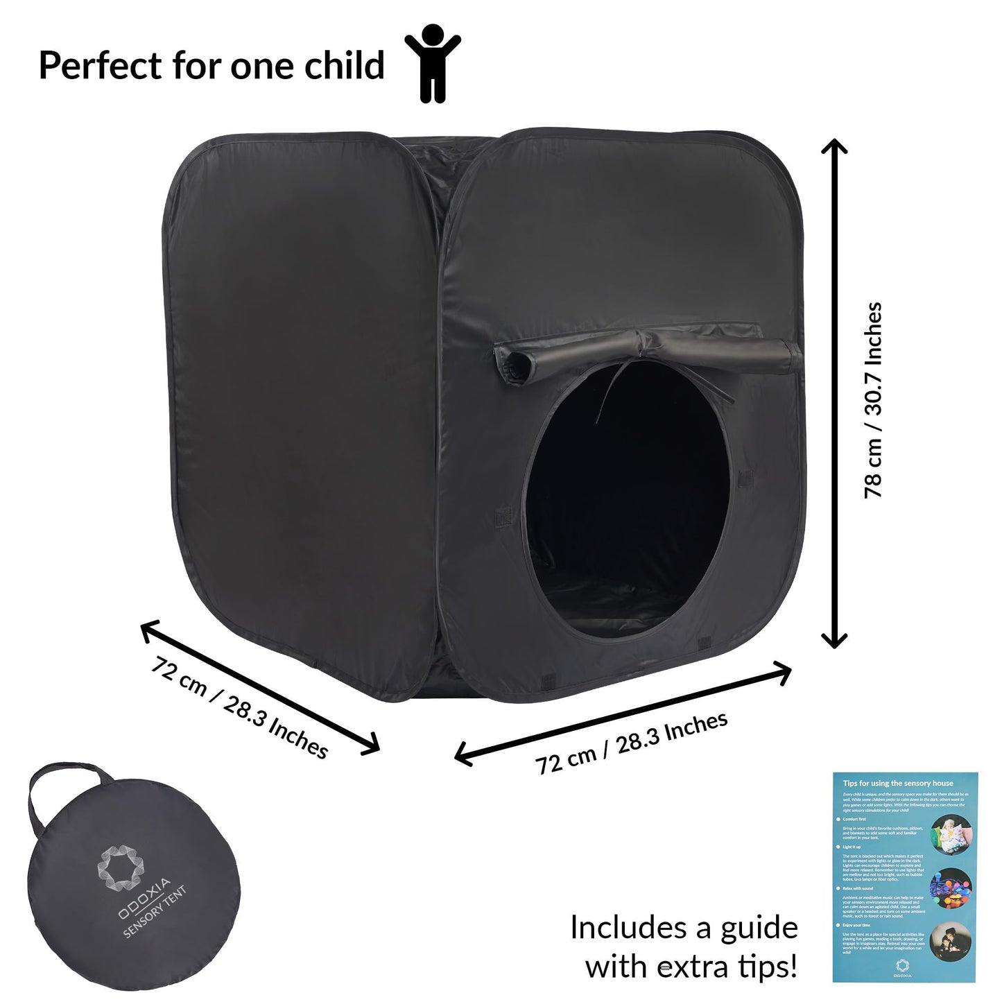 ODOXIA Sensory Tent — Pop-Up Blackout Calm Space for Home and School