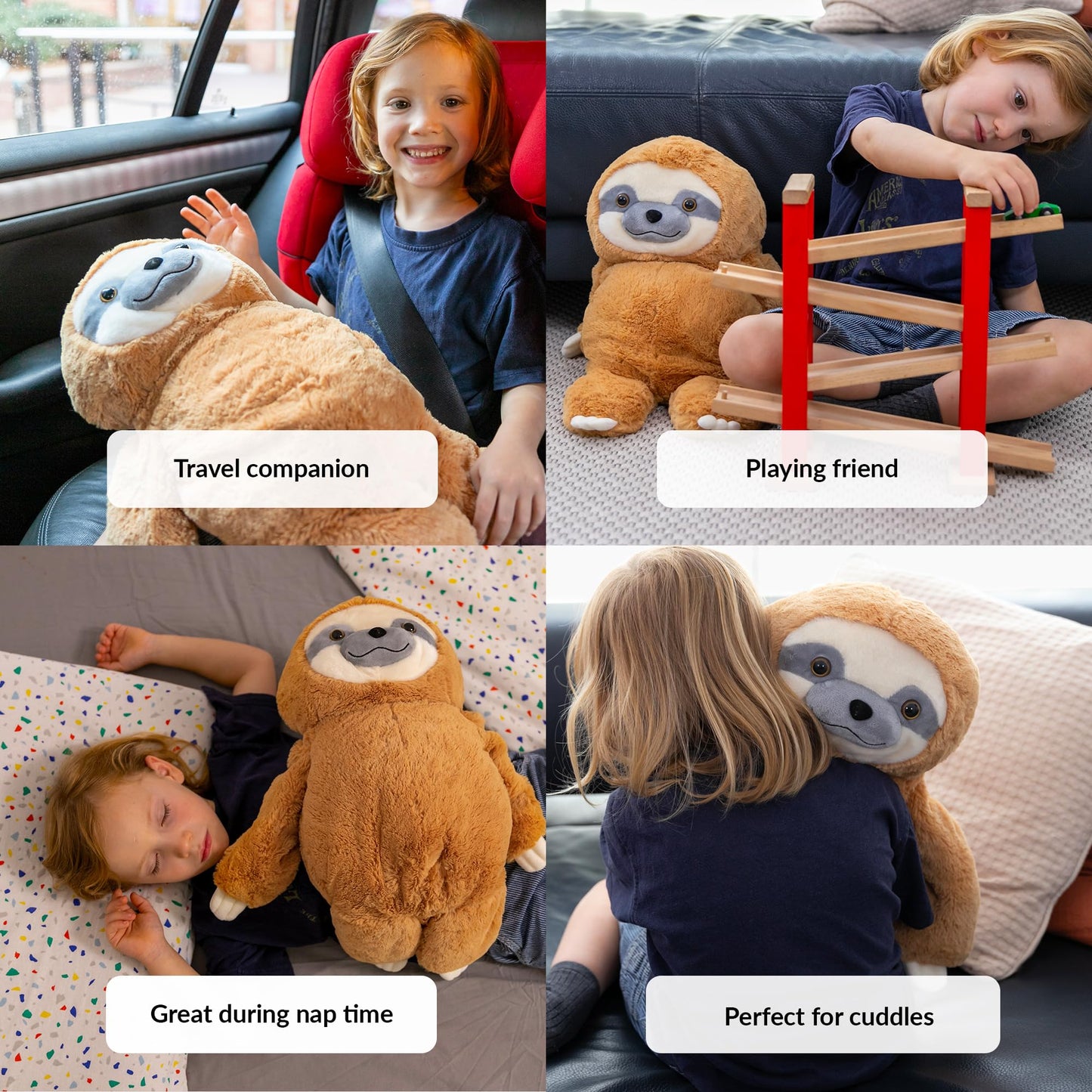 ODOXIA Weighted Sloth Plush – 5 lb Calming Sensory Toy for Kids & Adults | Carry Bag Included | Machine Washable